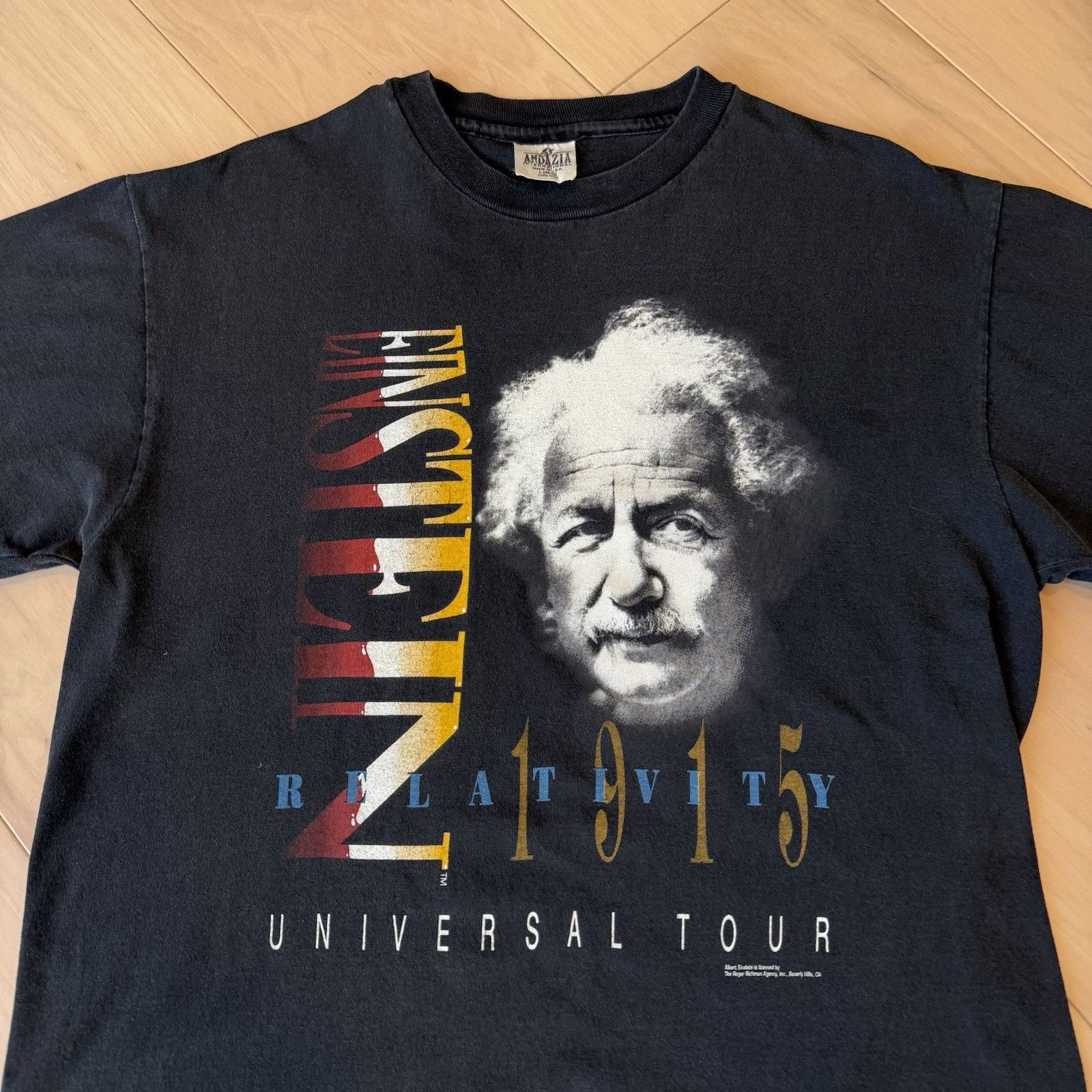 Vintage Vintage Albert Einstein Andazia Shirt L Black 90s Relativity Size US L / EU 52-54 / 3 - 3 Thumbnail