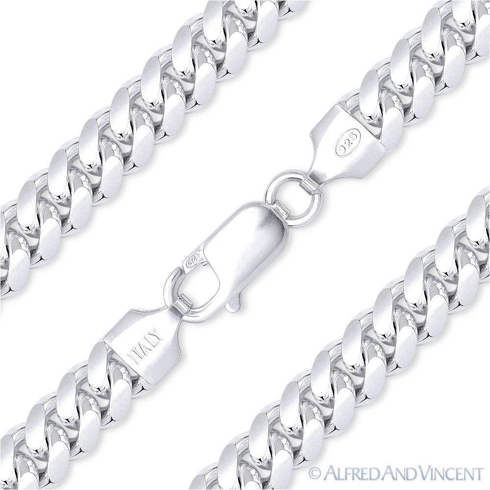 Other 7mm Miami Cuban / Curb Link Italian Chain Bracelet Size ONE SIZE - 1 Preview