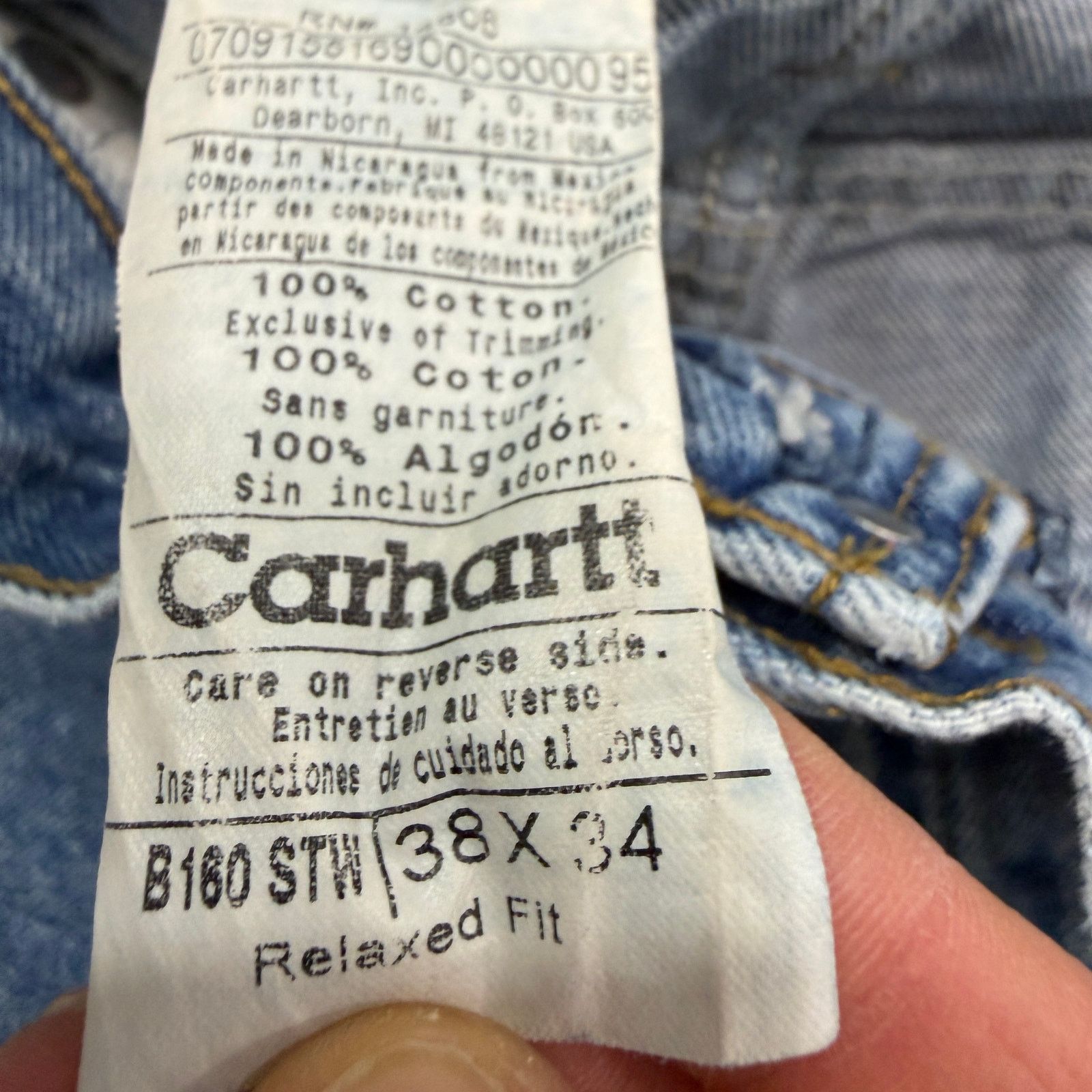 Carhartt Vintage Carhartt Relaxed Fit Jeans Men's 38x34 Blue Denim Size US 38 / EU 54 - 4 Thumbnail