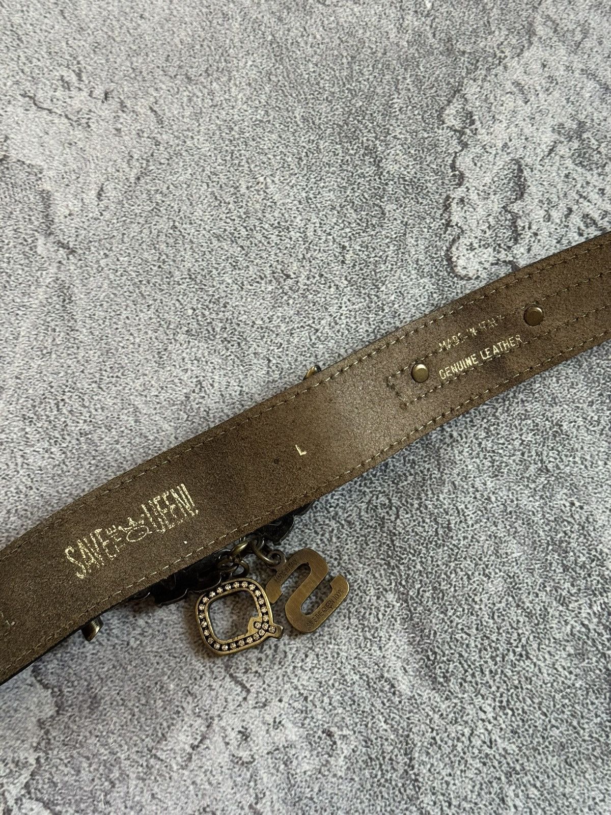 Jean Paul Gaultier Save the queen leather belt retro style vintage avantgarde Size ONE SIZE - 13 Thumbnail