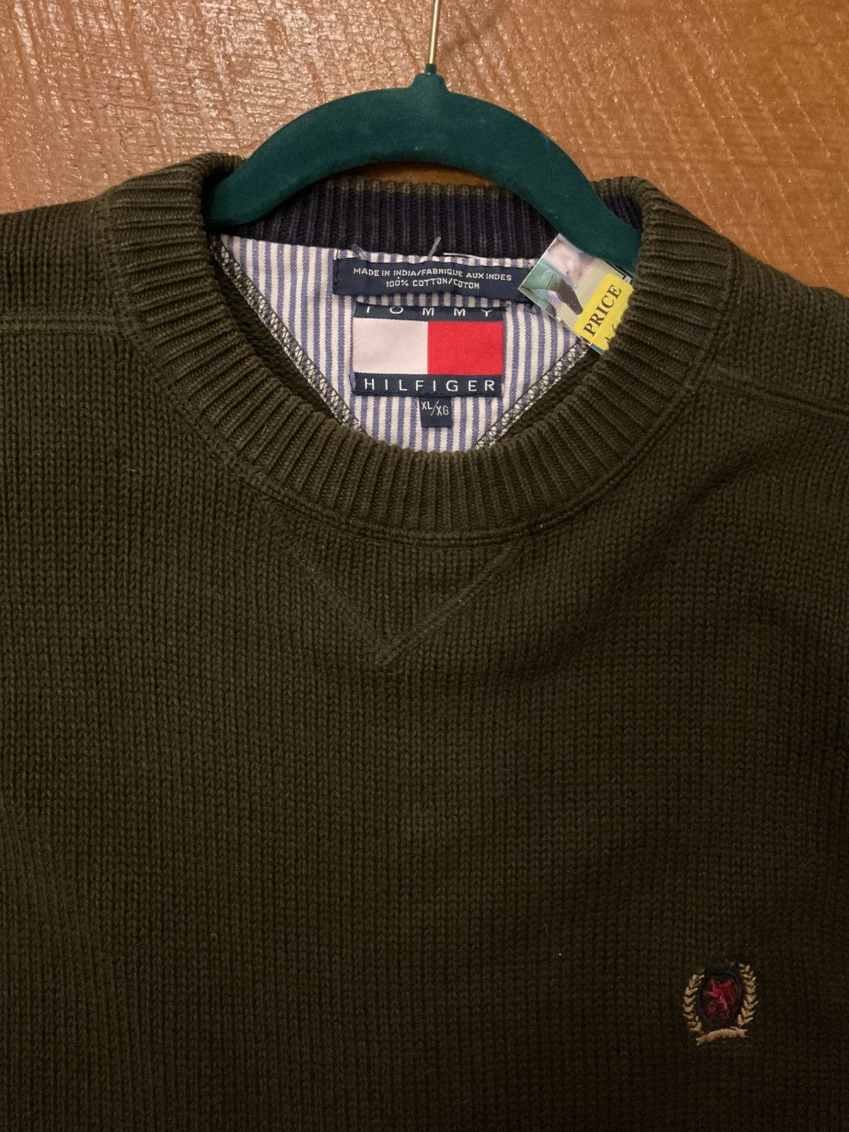 Tommy Hilfiger Tommy Hilfiger Olive Crewneck Sweater Size US XL / EU 56 / 4 - 6 Thumbnail