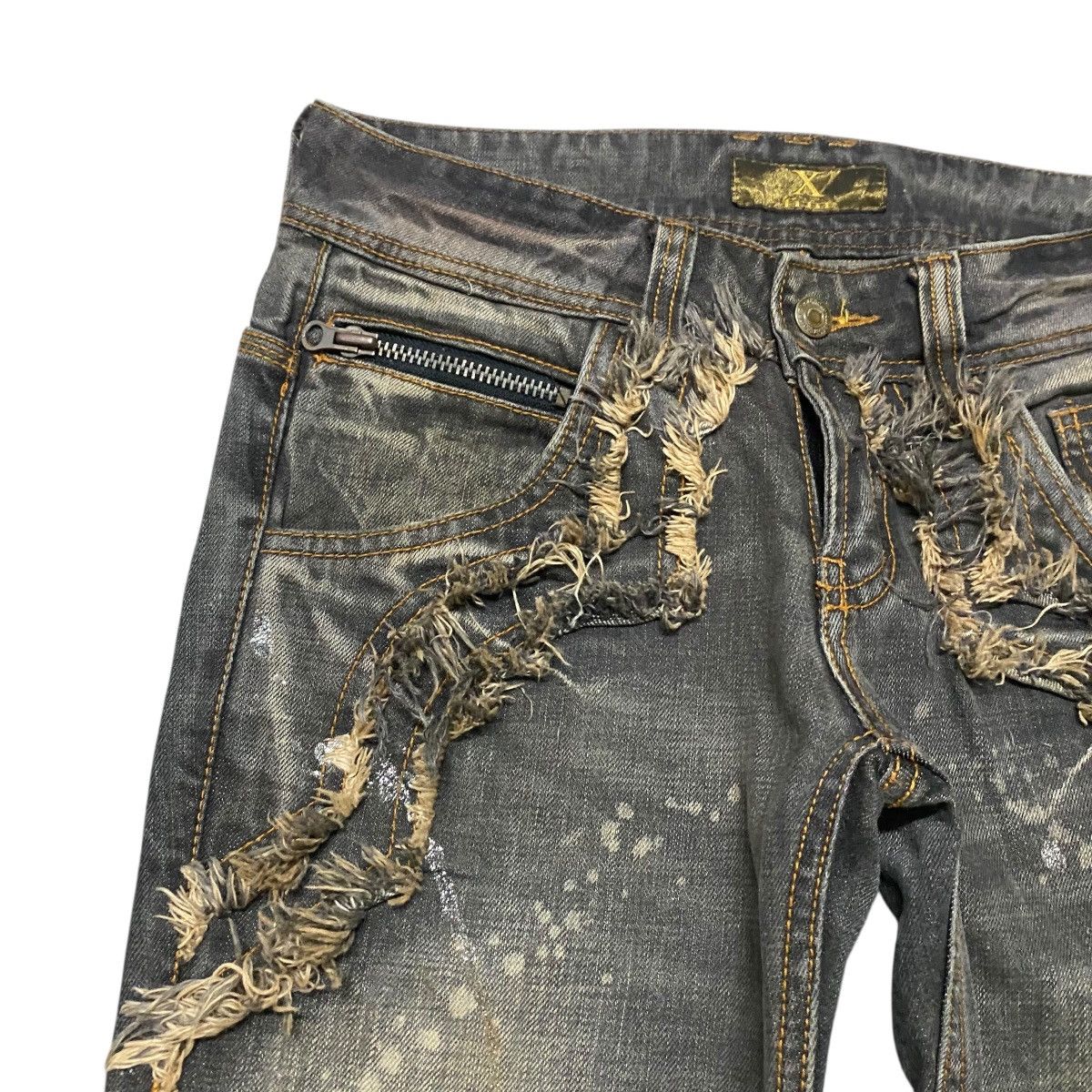 Tornado Mart Xfrm Denim Super Flare Painter Jeans Distressed Size US 30 / EU 46 - 4 Thumbnail