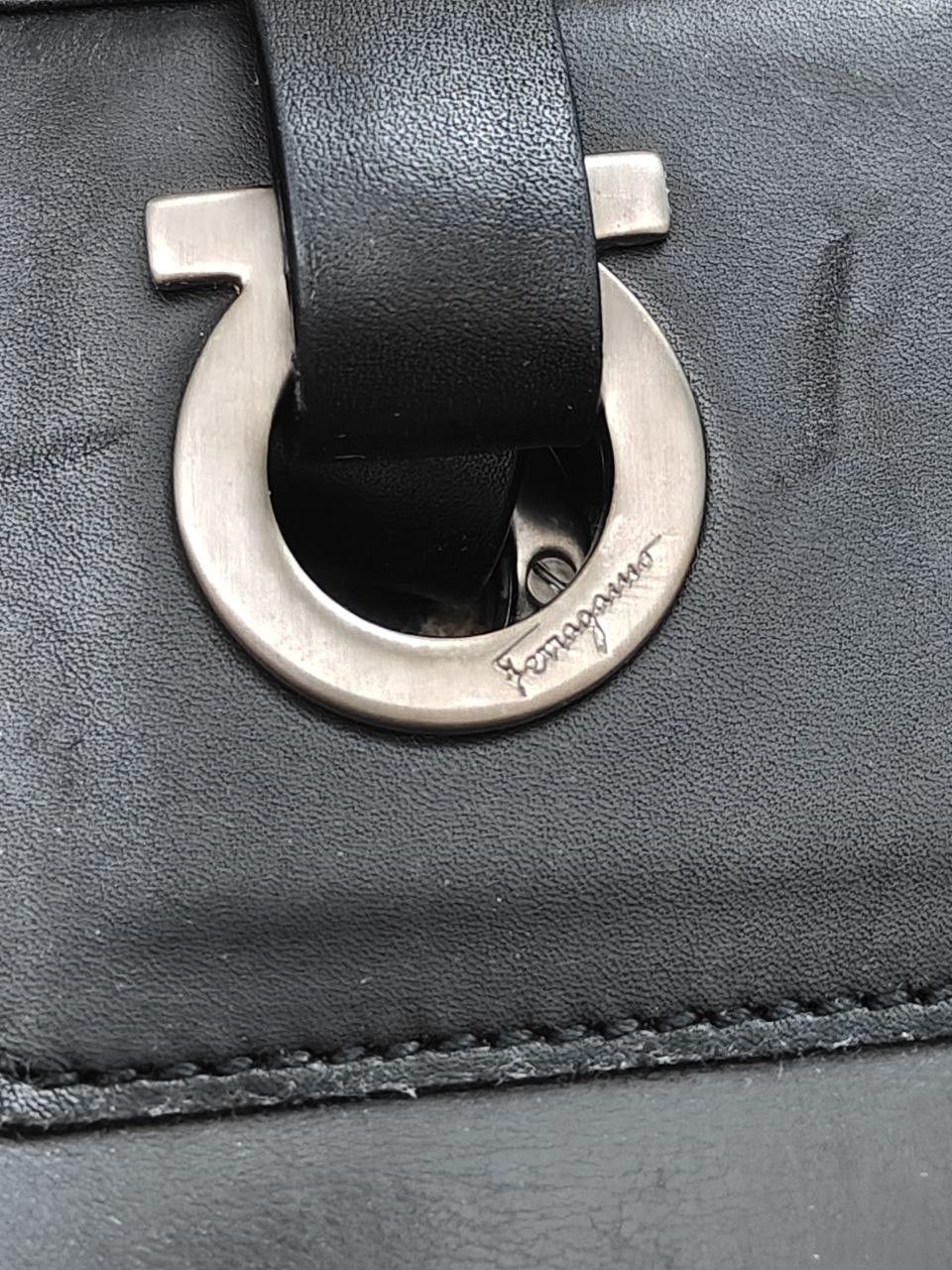 Salvatore Ferragamo Salvatore Ferragamo Black Gancini Handbag Size ONE SIZE - 7 Thumbnail