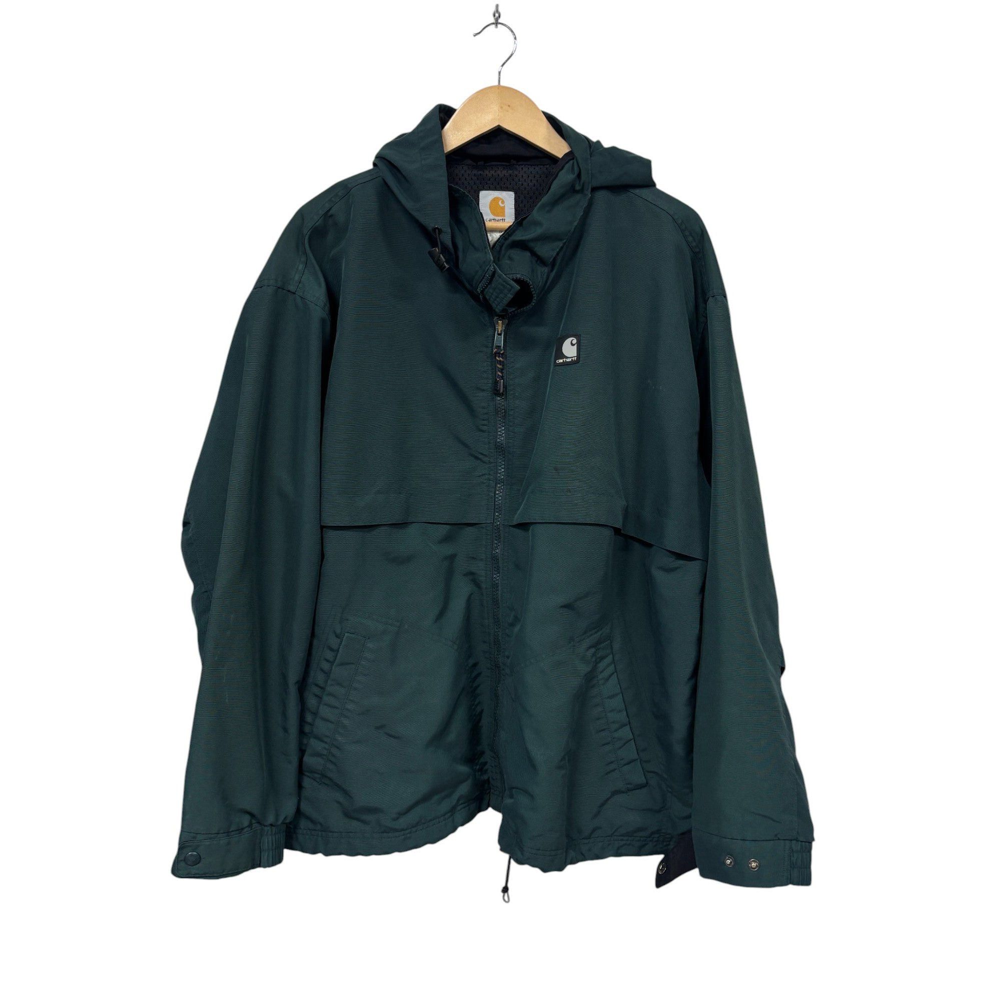 Carhartt Vintage Carhartt Green Shell Rain Jacket Size XL Size US XL / EU 56 / 4 - 1 Thumbnail