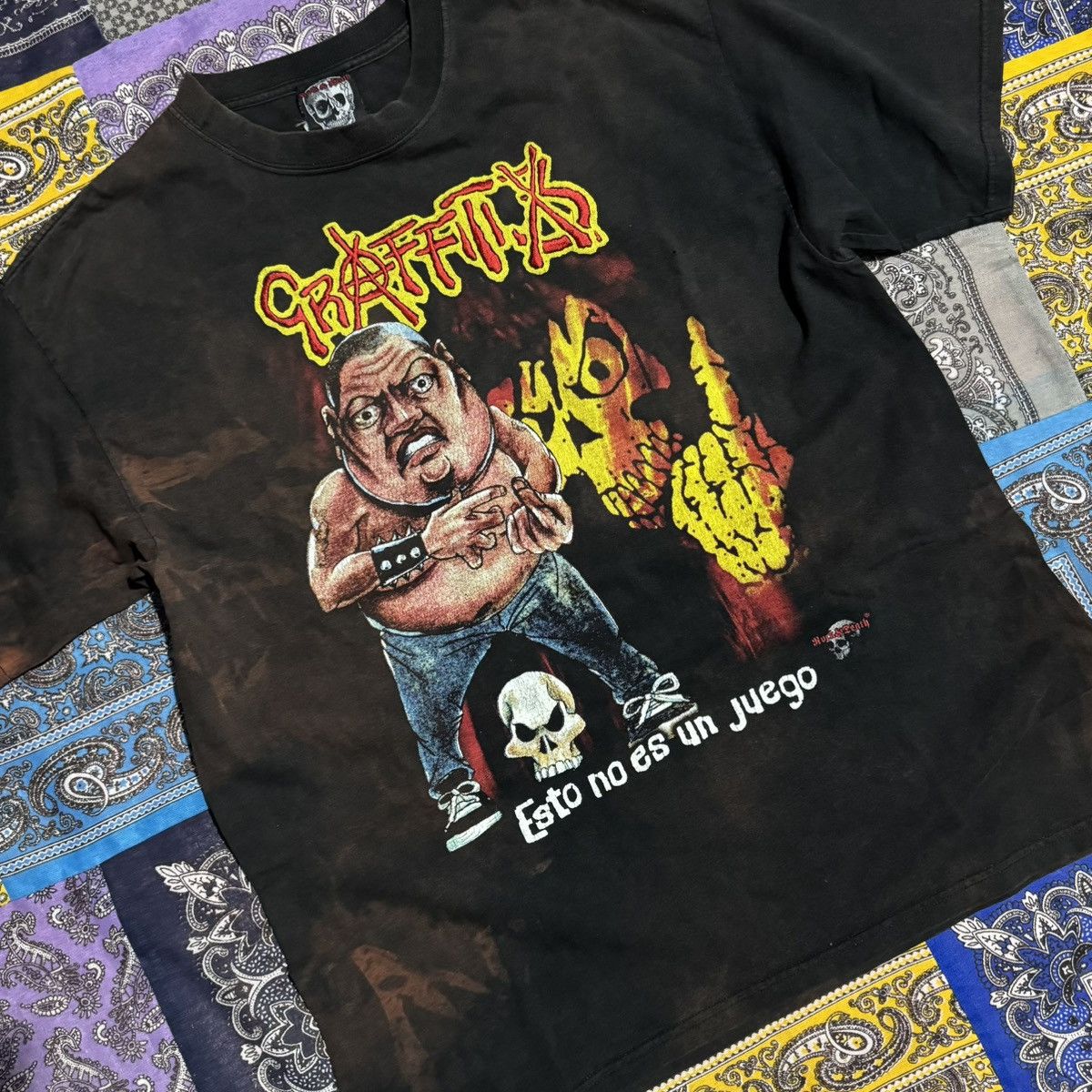 Vintage Rock & death Graffiti 3X vintage Tee Size US XL / EU 56 / 4 - 2 Thumbnail