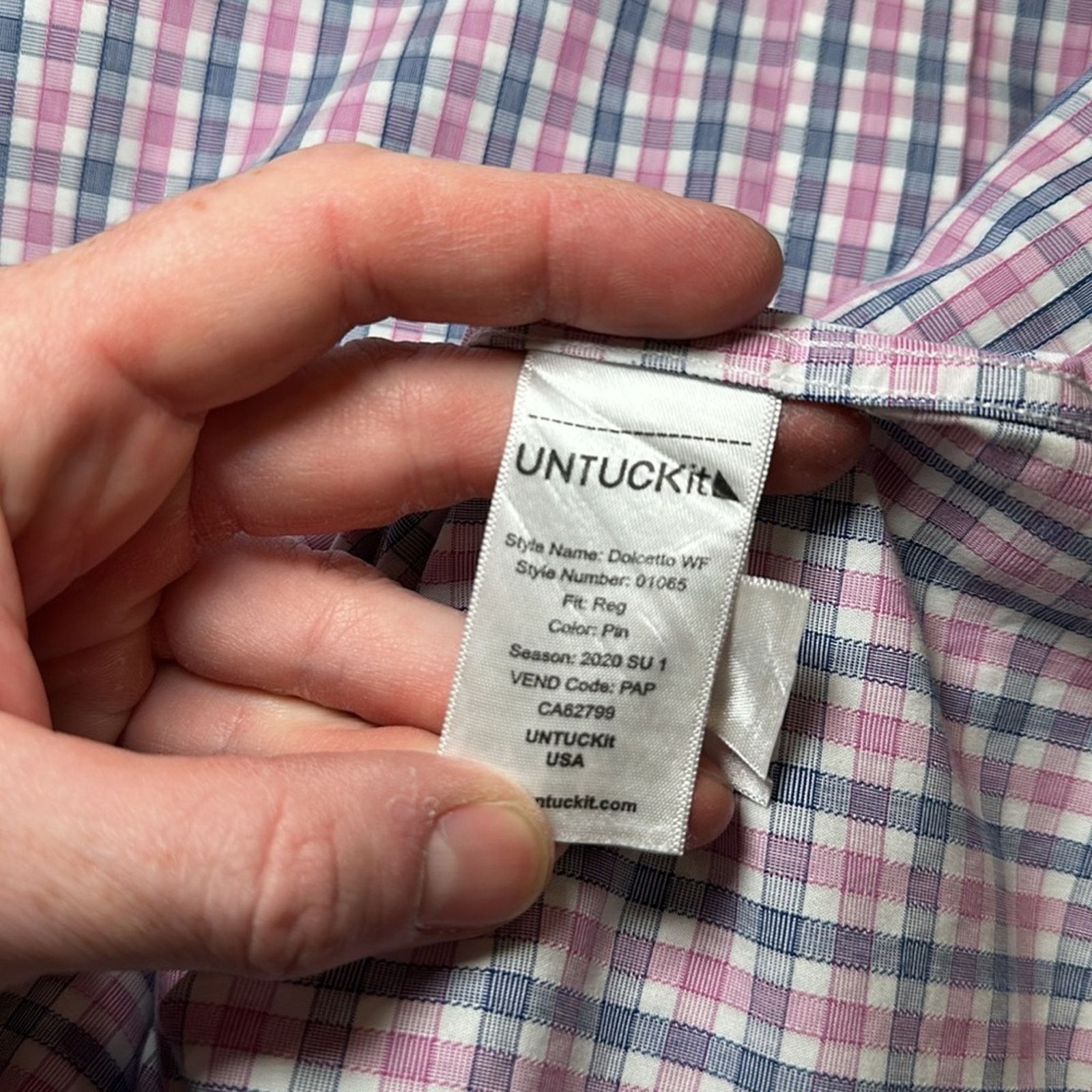 UNTUCKit UNTUCKit Dolcetto Wrinkle Free Checkered Long Sleeve - Large Size US L / EU 52-54 / 3 - 7 Thumbnail