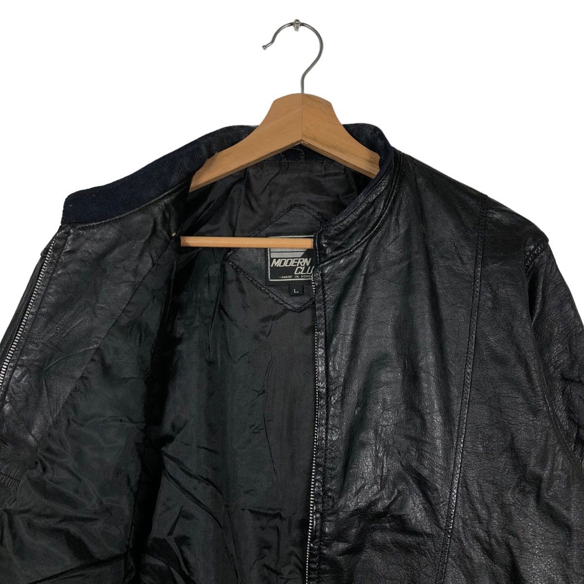 Genuine Leather 🔥Bomber Jacket Leather Modern Club Size US L / EU 52-54 / 3 - 10 Thumbnail