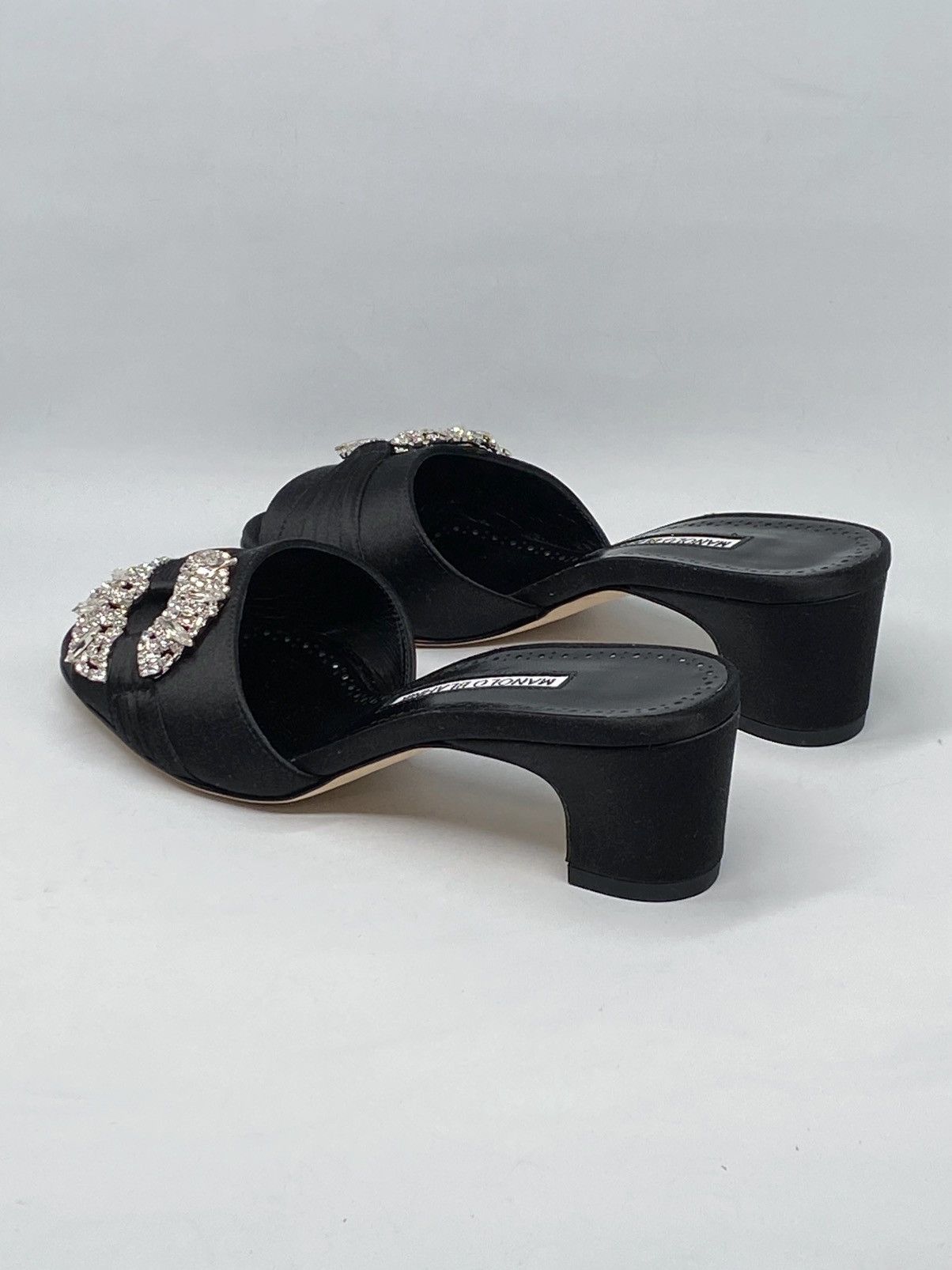 Manolo Blahnik Manolo Blahnik Prinap Satin Crystal Buckle Mules size 36 Size US 6 / IT 36 - 11 Thumbnail