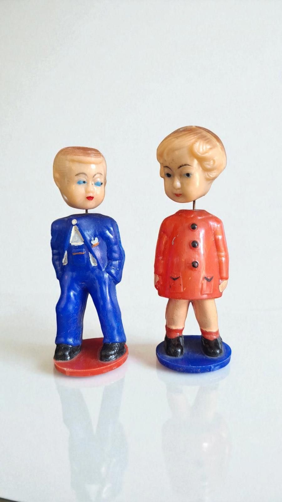 Designer Hong Kong Vtg. 1950's Celluloid Magnetic Kissing Dolls Size ONE SIZE - 2 Thumbnail