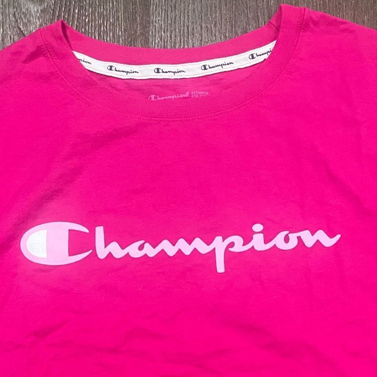 Champion NWT Champion Hot Pink Graphic Crop Top - Size 2XL Size XXL / US 16-18 / IT 52-54 - 2 Thumbnail