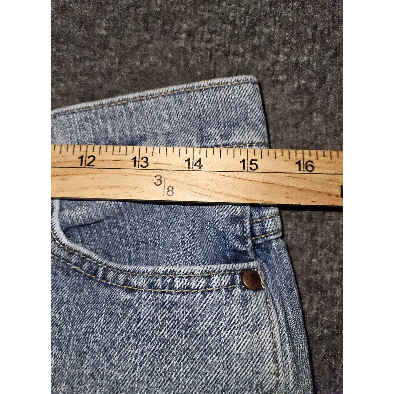 Wrangler Wrangler Cowgirl Cut Cash Jeans Women's 7/8x32 Blue Bootcut Denim Jeans/Bootcut Button Embroidered Logo Pockets Western Size 28" / US 6 / IT 42 - 4 Thumbnail
