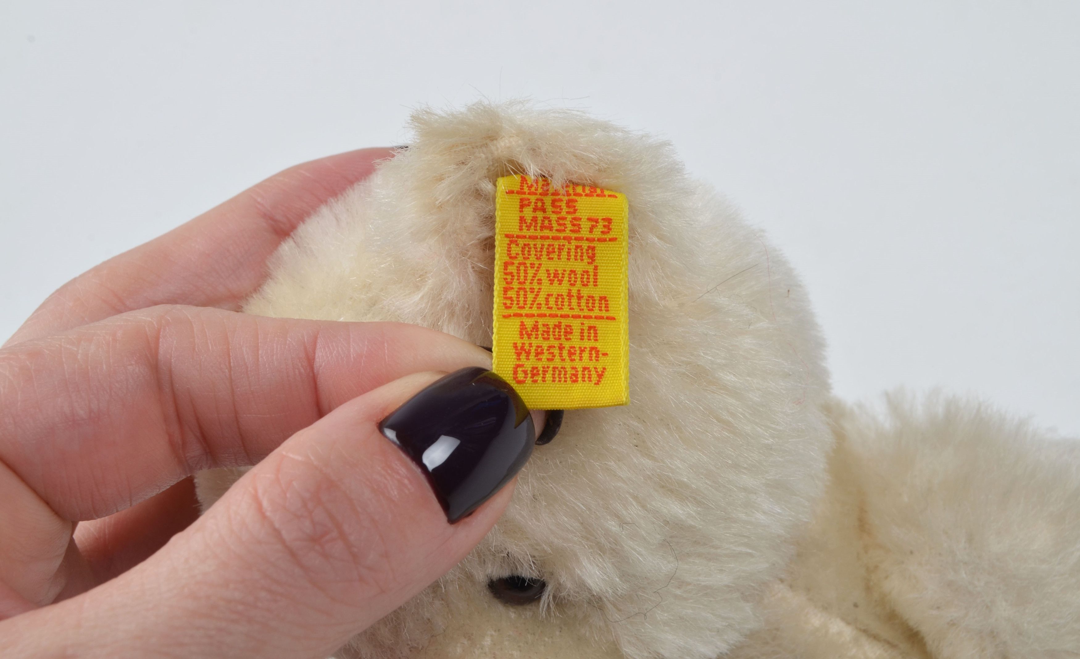 Vintage Vintage Steiff Cream Cute Wool Blend Teddy Bear Size ONE SIZE - 5 Thumbnail