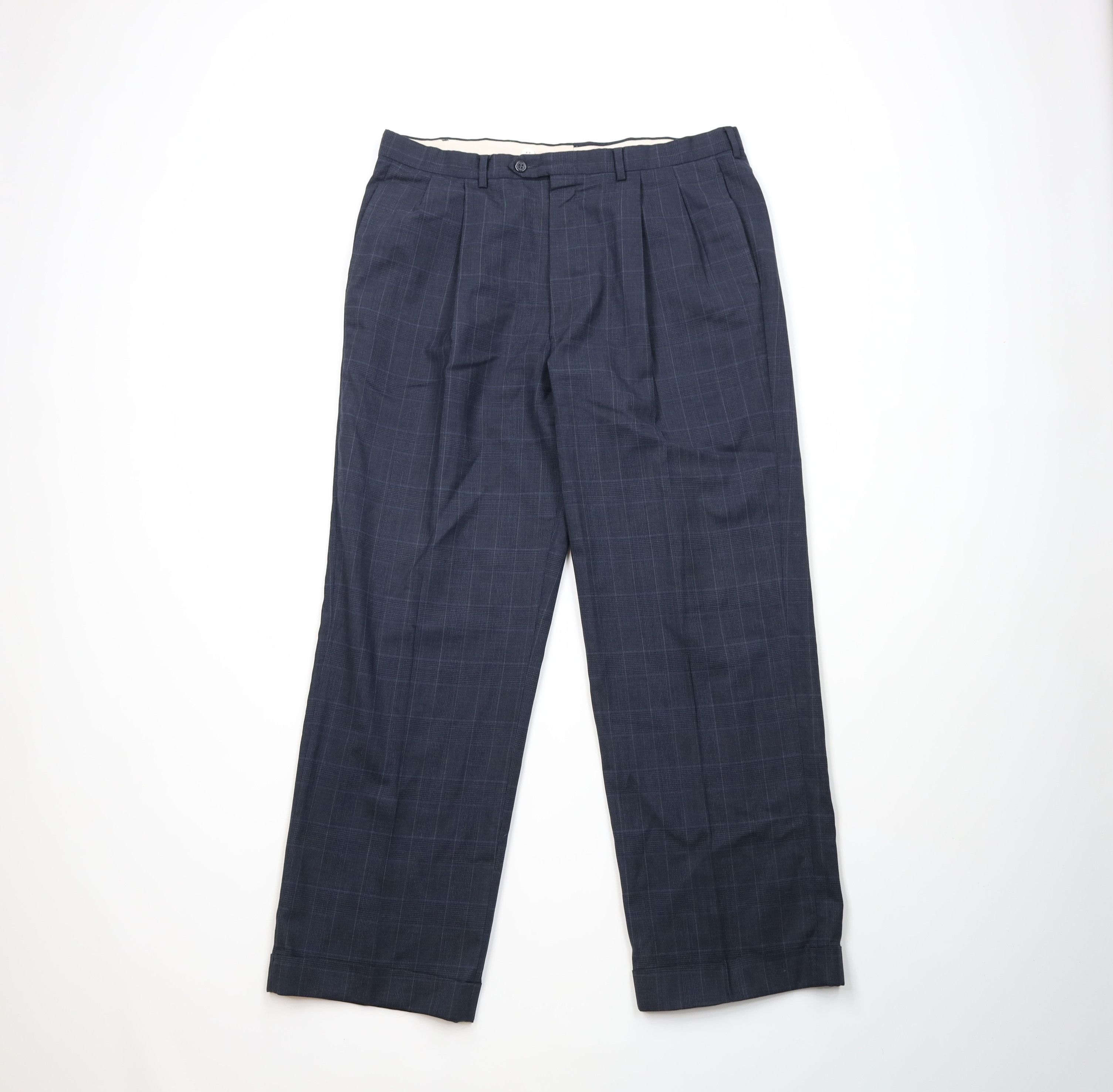 Vintage Vintage 70s Streetwear Cuffed Wool Wide Leg Chino Pants Size US 36 / EU 52 - 1 Thumbnail