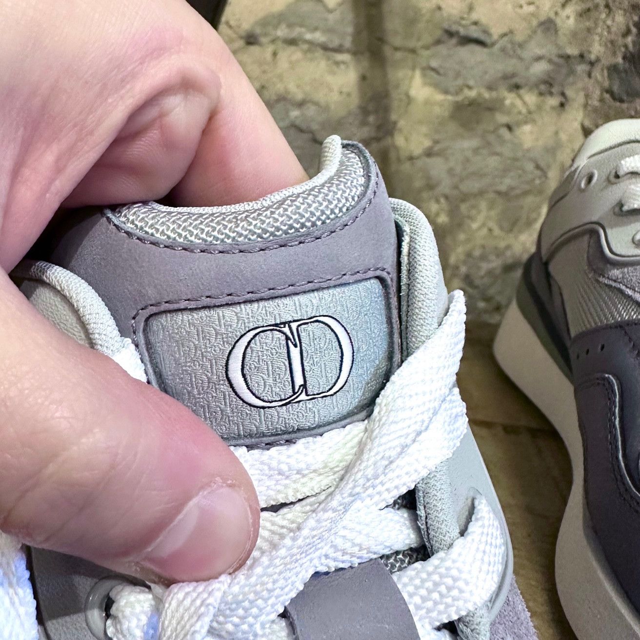 Dior Dior B29 Grey Mesh Suede Reflective Low-top Sneakers Size US 7.5 / EU 40-41 - 4 Thumbnail