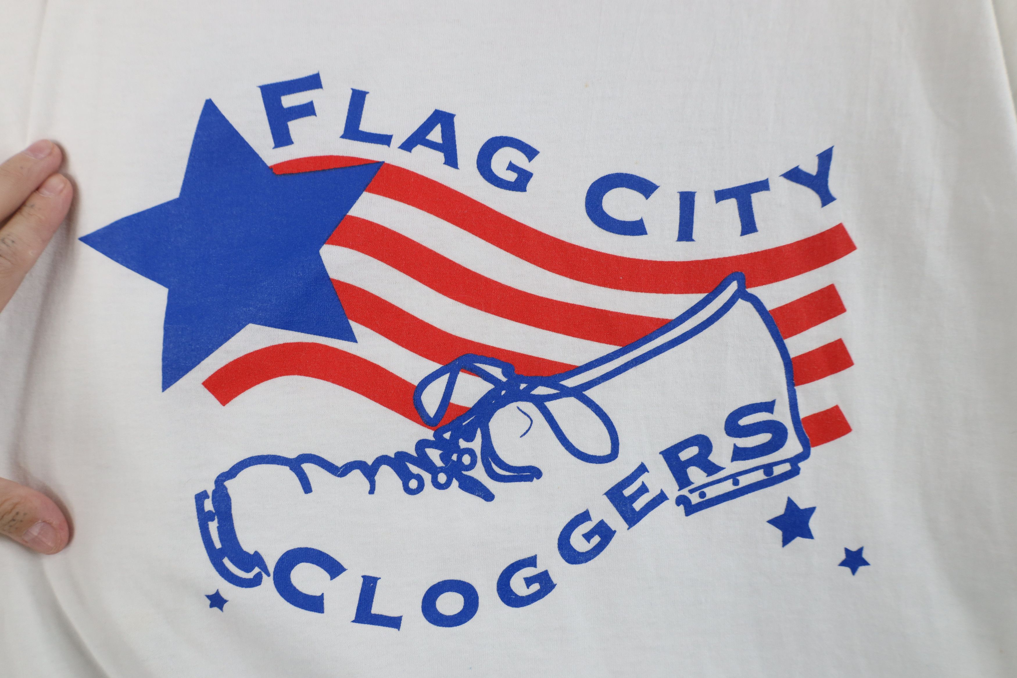 Vintage Vintage 90s Streetwear City Cloggers Tap Dance T-Shirt White Size US XXL / EU 58 / 5 - 4 Thumbnail