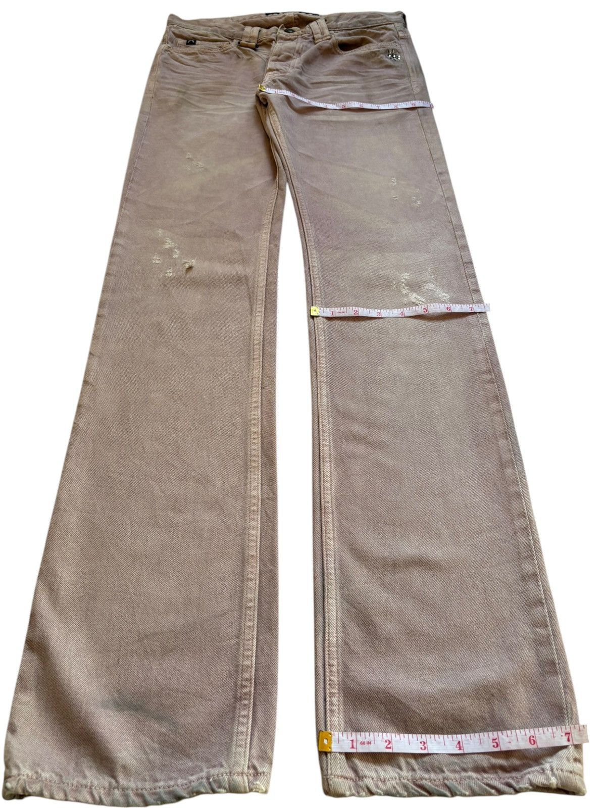Designer × Japanese Brand × Roar Vintage Roar Beige Embroidery Jeans Size US 31 - 14 Thumbnail