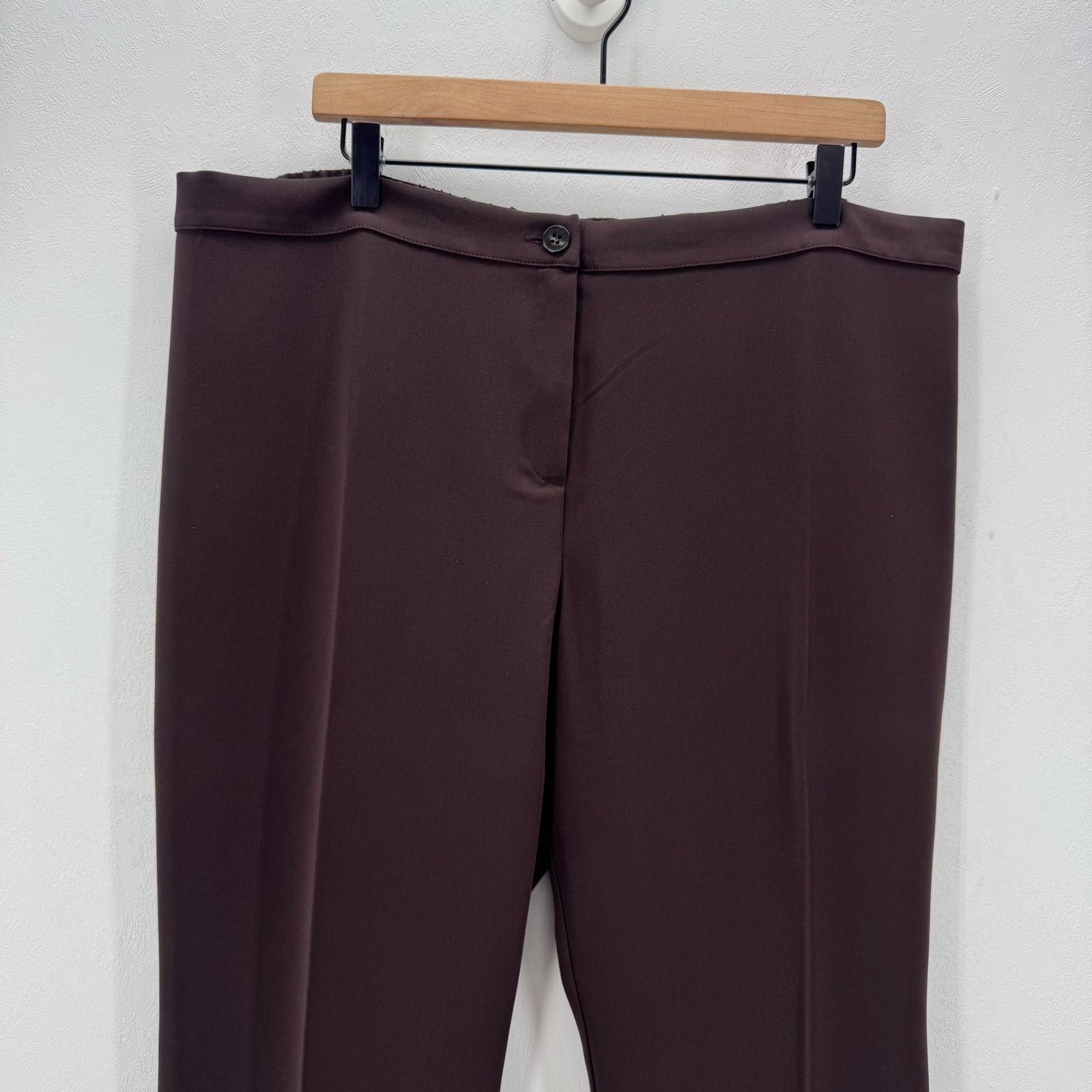 Marina Rinaldi NWT Marina Rinaldi Reame Cigarette Pants Brown Plus Size 20 Size 42" / US 20 - 3 Thumbnail