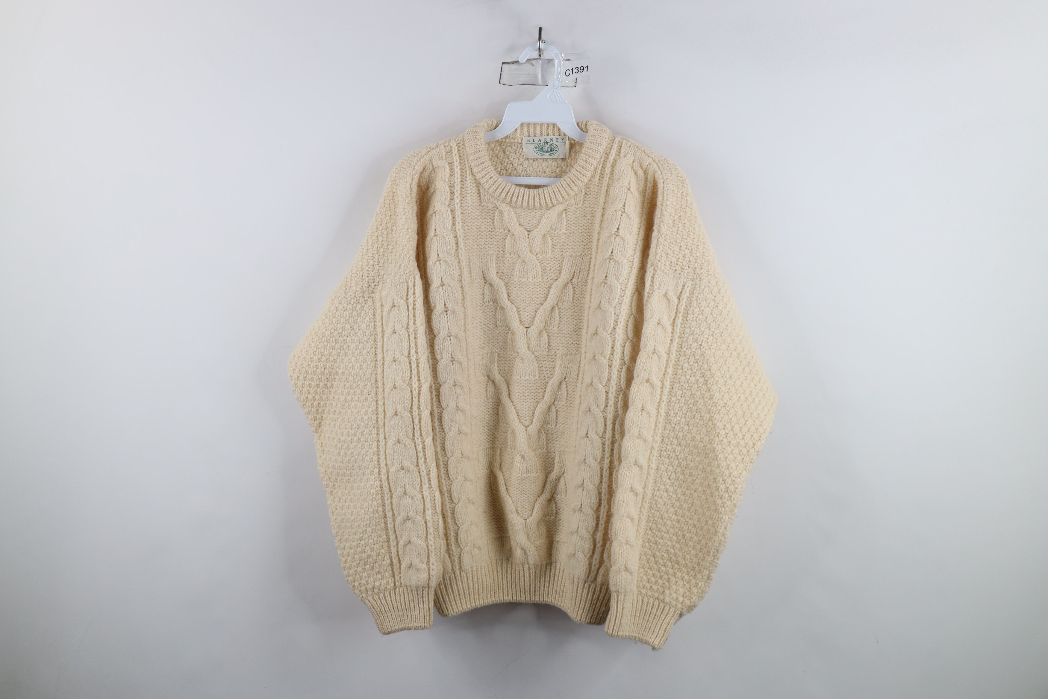Vintage Vintage 90s Streetwear Chunky Cable Knit Fisherman Sweater Size M / US 6-8 / IT 42-44 - 1 Thumbnail