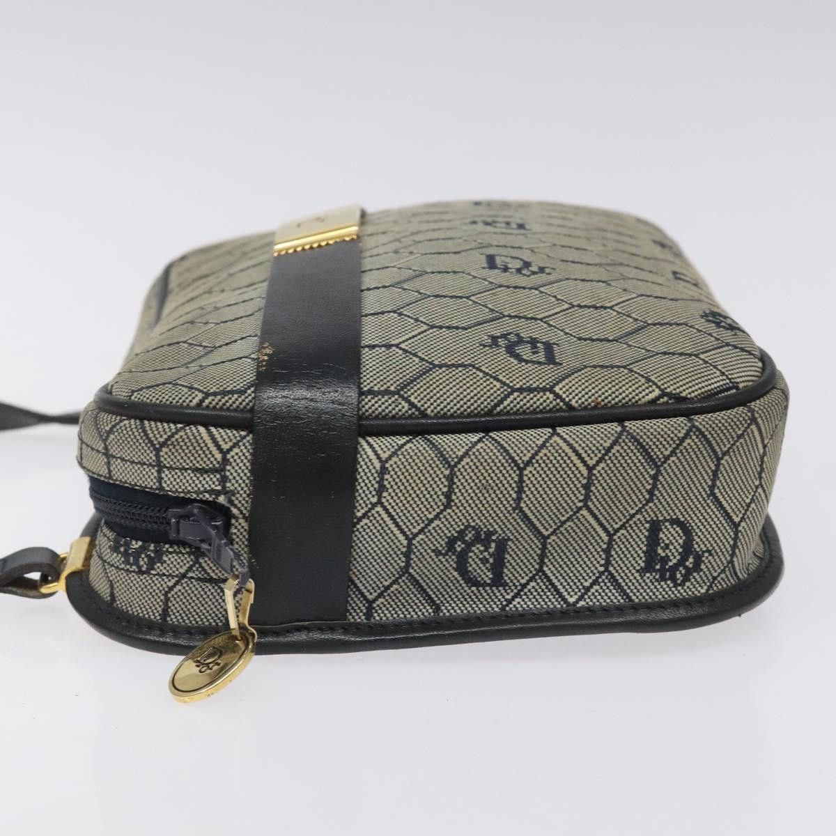 Dior DIOR Honeycomb Canvas Shoulder Bag Gold Navy Size ONE SIZE - 5 Thumbnail