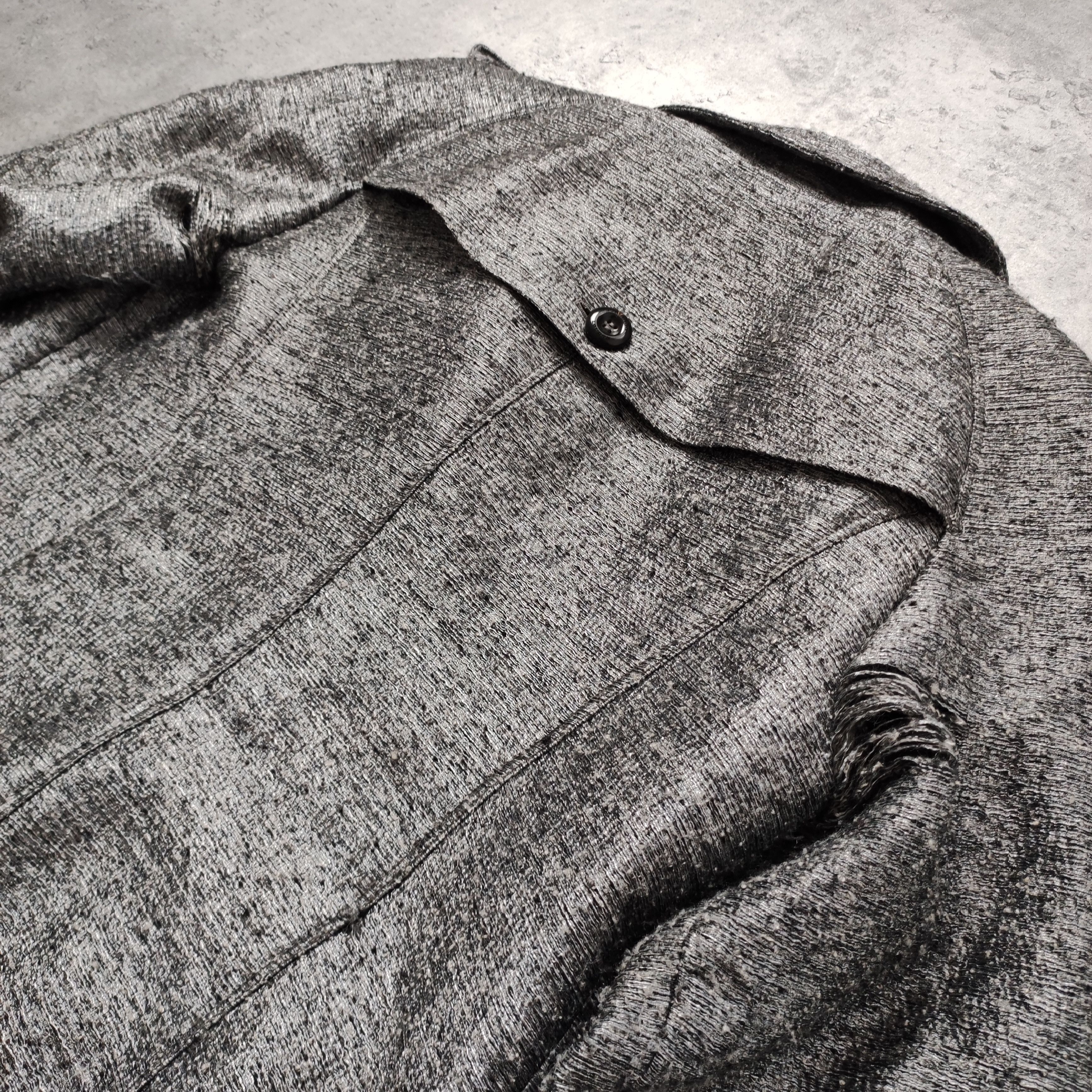 Burberry × Burberry Prorsum RARE Burberry London Main Line Gray Long Distressed Coat Size L / US 10 / IT 46 - 14 Thumbnail