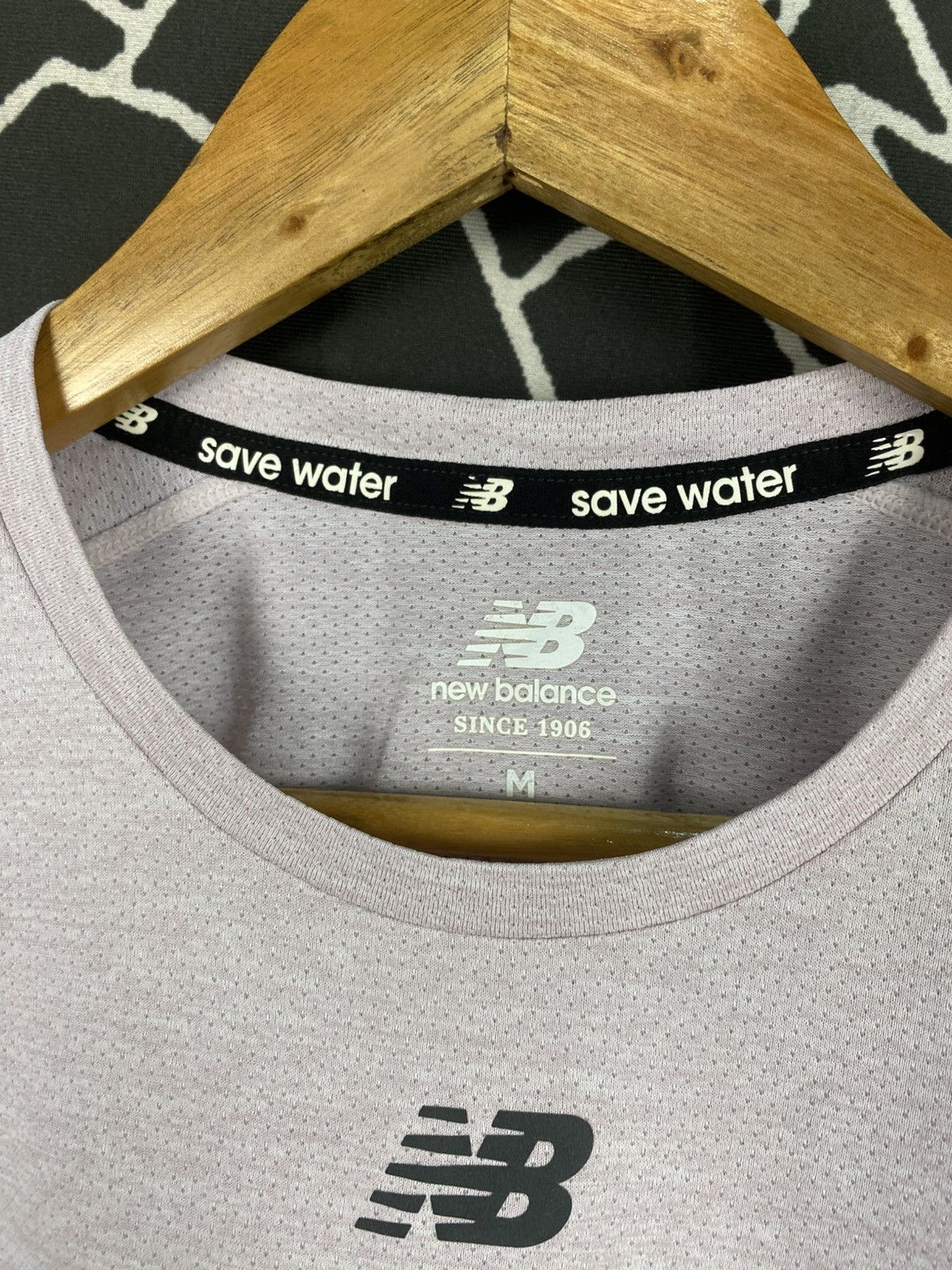 New Balance New Balance Running "Save Water" Mesh Tech Tee Pink/Black Size US S / EU 44-46 / 1 - 4 Thumbnail