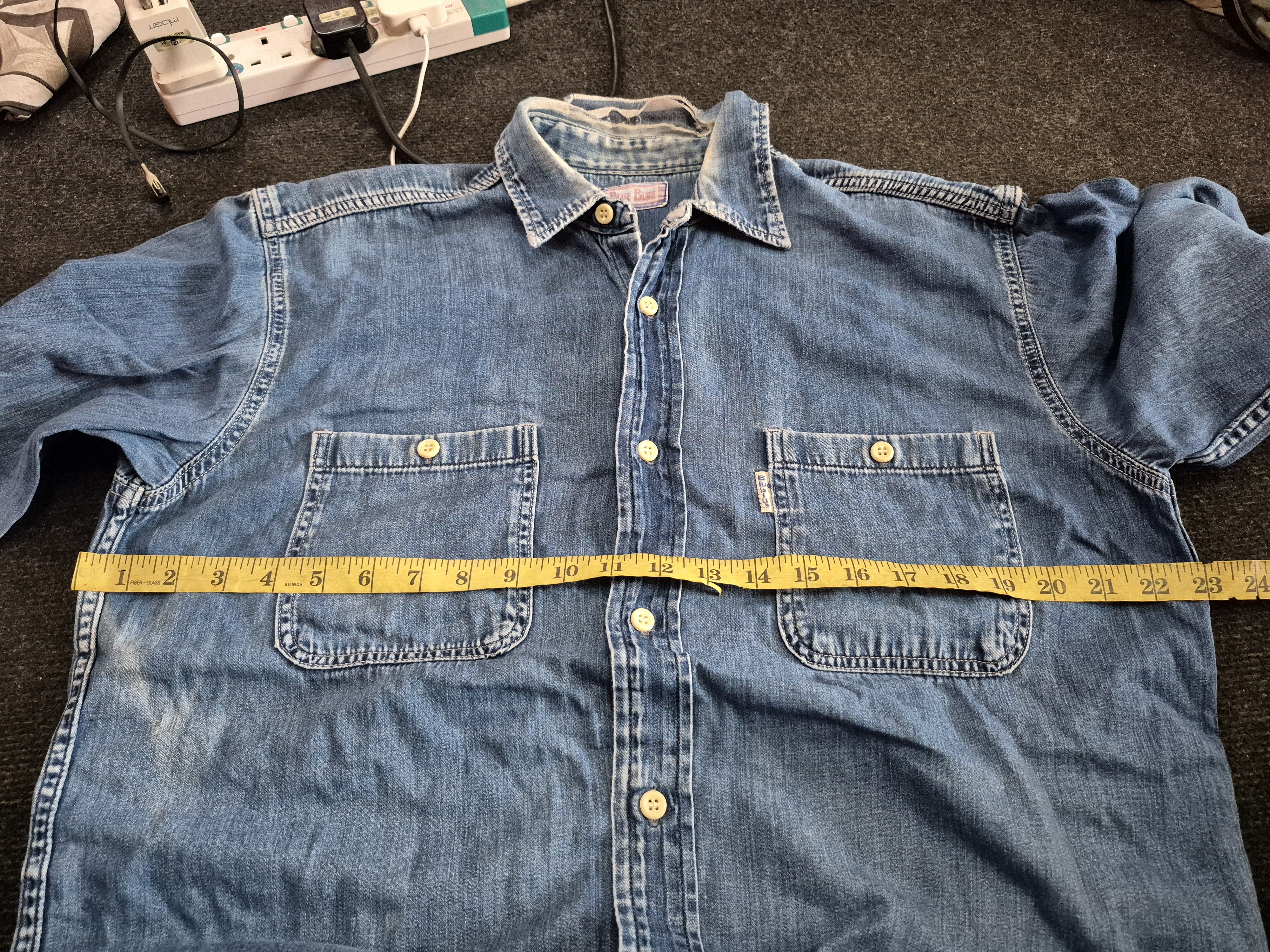 Blue Blue Japan 🔥 Vintage Distressed Blue Blue Japan Button Up Shirt Size US L / EU 52-54 / 3 - 16 Thumbnail