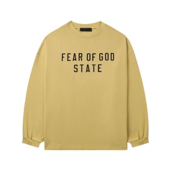 Tシャツ・カットソー FEAR OF GOD Men T Shirts 125BT242013F AMBER YELLOW Fear of God FEAR OF GOD Men T-Shirts 125BT242013F AMBER