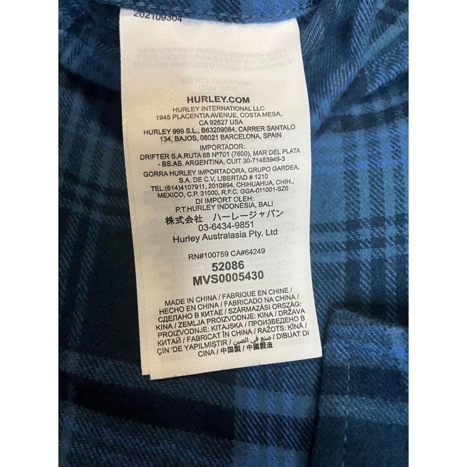 Hurley Hurley Men's Organic Cotton Flannel Shirt Size L NWT Size US L / EU 52-54 / 3 - 7 Thumbnail