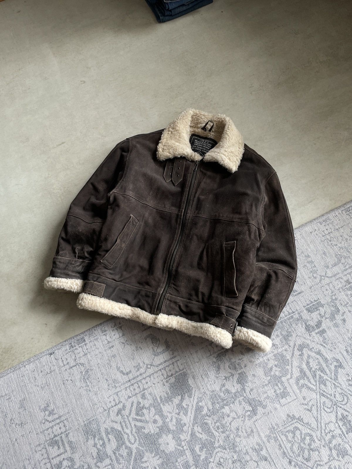 B-3 Vintage Ship Leather Aviation Bomber Jacket Avirex Style