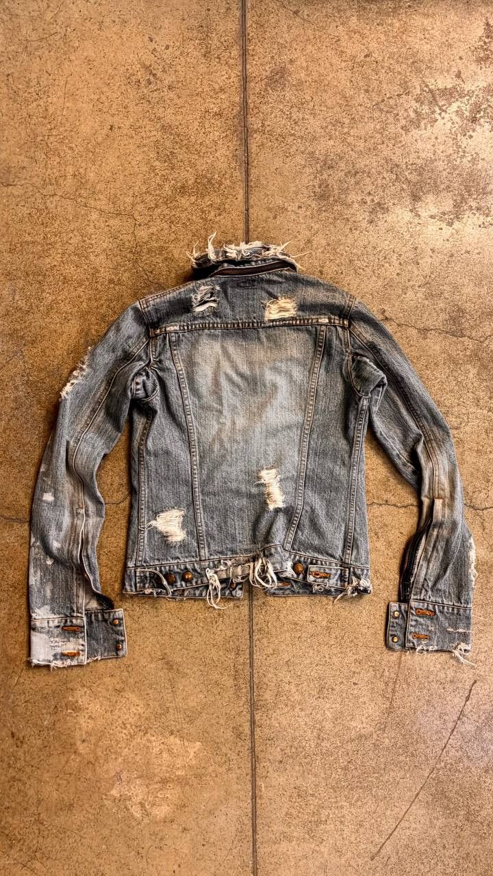 Le Grande Bleu (L.G.B.) le grand bleu l.g.b destroyed denim jacket lgb Size S / US 4 / IT 40 - 5 Thumbnail