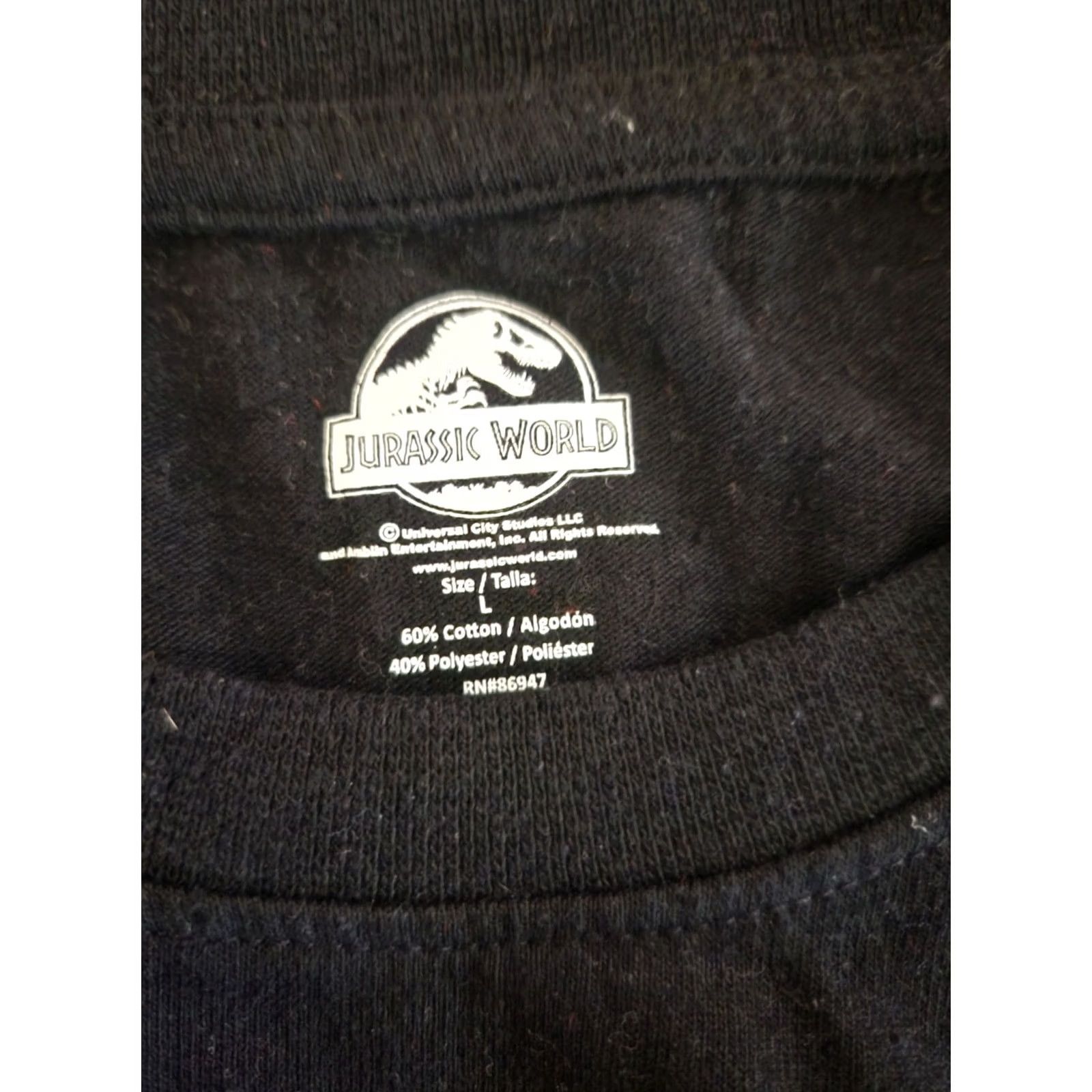 Vintage Jurassic Park T-Shirt Men’s Size Large Classic Black with T-Rex Logo Size US L / EU 52-54 / 3 - 2 Thumbnail