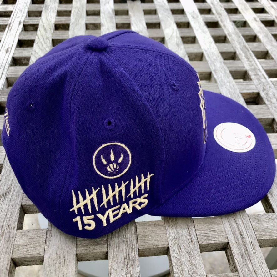 Mitchell & Ness Toronto Raptors 15 Patch Gold UV NBA HWC Snapback Hat Size ONE SIZE - 3 Thumbnail