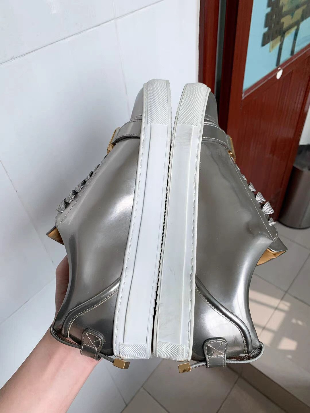 Buscemi Buscemi Gold & Silver Lock Sneakers Size US 9 / EU 42 - 4 Thumbnail