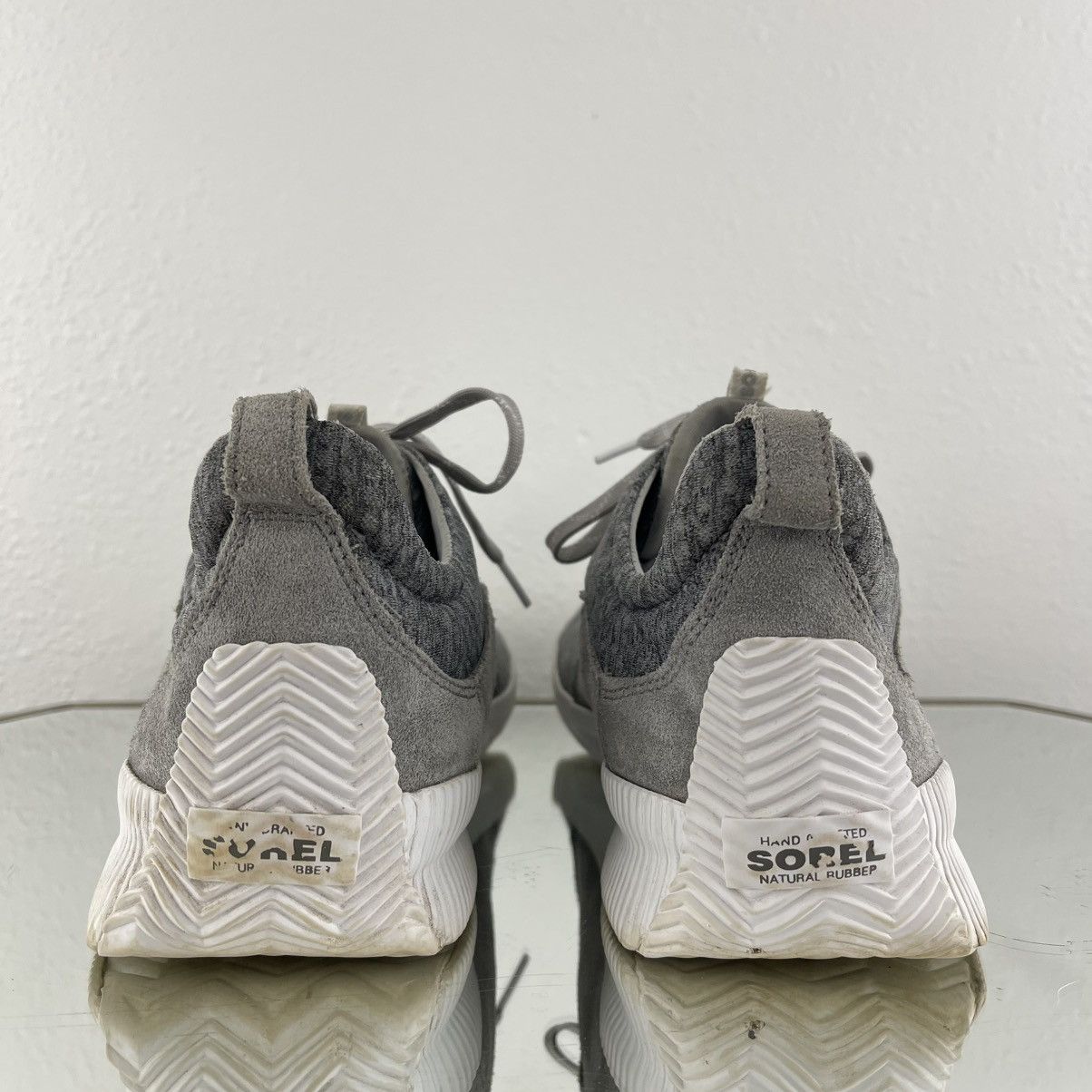SOREL SOREL Dove Grey Suede Leather White Out N About Sneakers Size US 12 / IT 42 - 7 Thumbnail