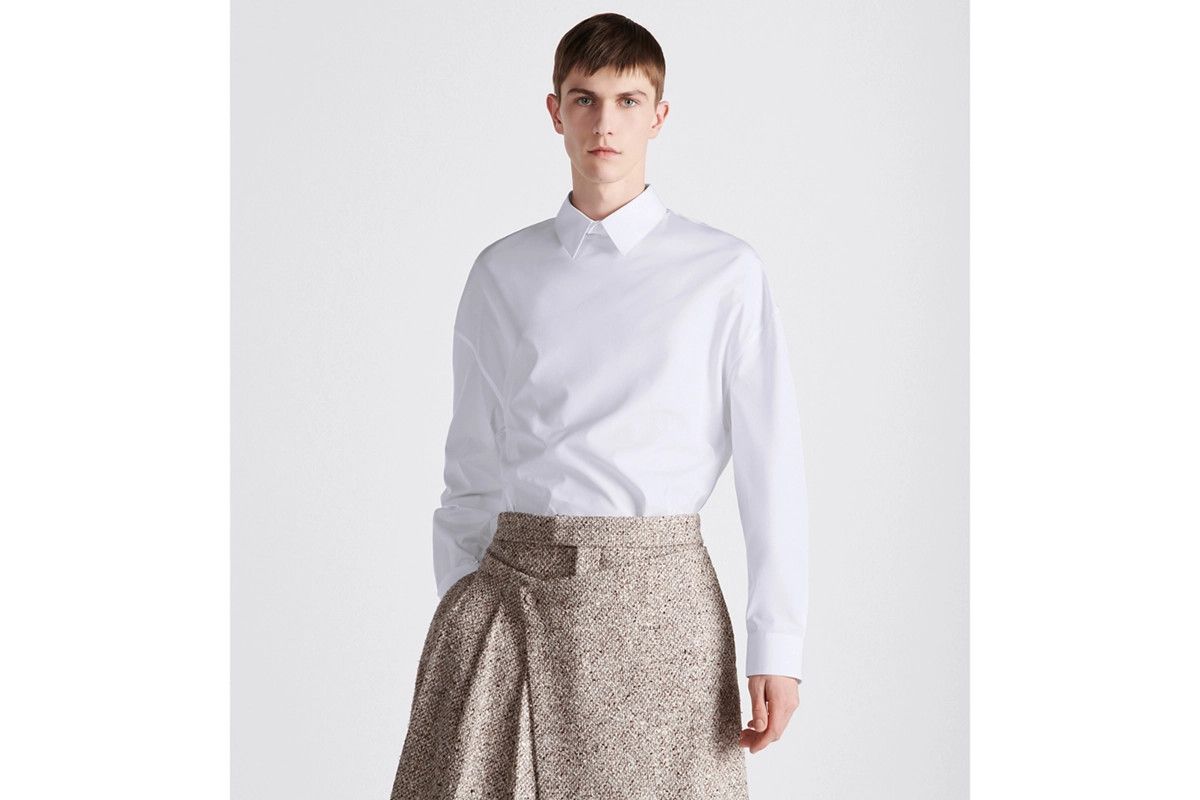 Dior o1bcso1str0125 Shirt with Tied Detail in White Size US XL / EU 56 / 4 - 4 Thumbnail