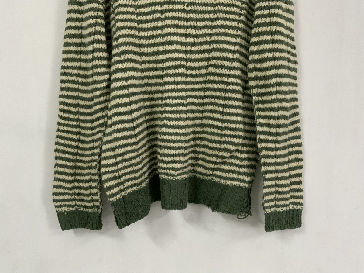 Handmade Striped Avant Garde Handmade Cross Stitch Knit Sweater Size US M / EU 48-50 / 2 - 8 Thumbnail
