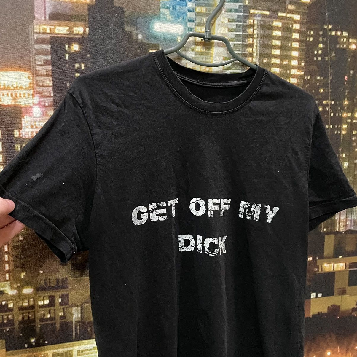Band Tees OPIUM T SHIRT HUMOR GET OFF MY DICK PENIS FADE PORNO STAR Size US M / EU 48-50 / 2 - 3 Thumbnail