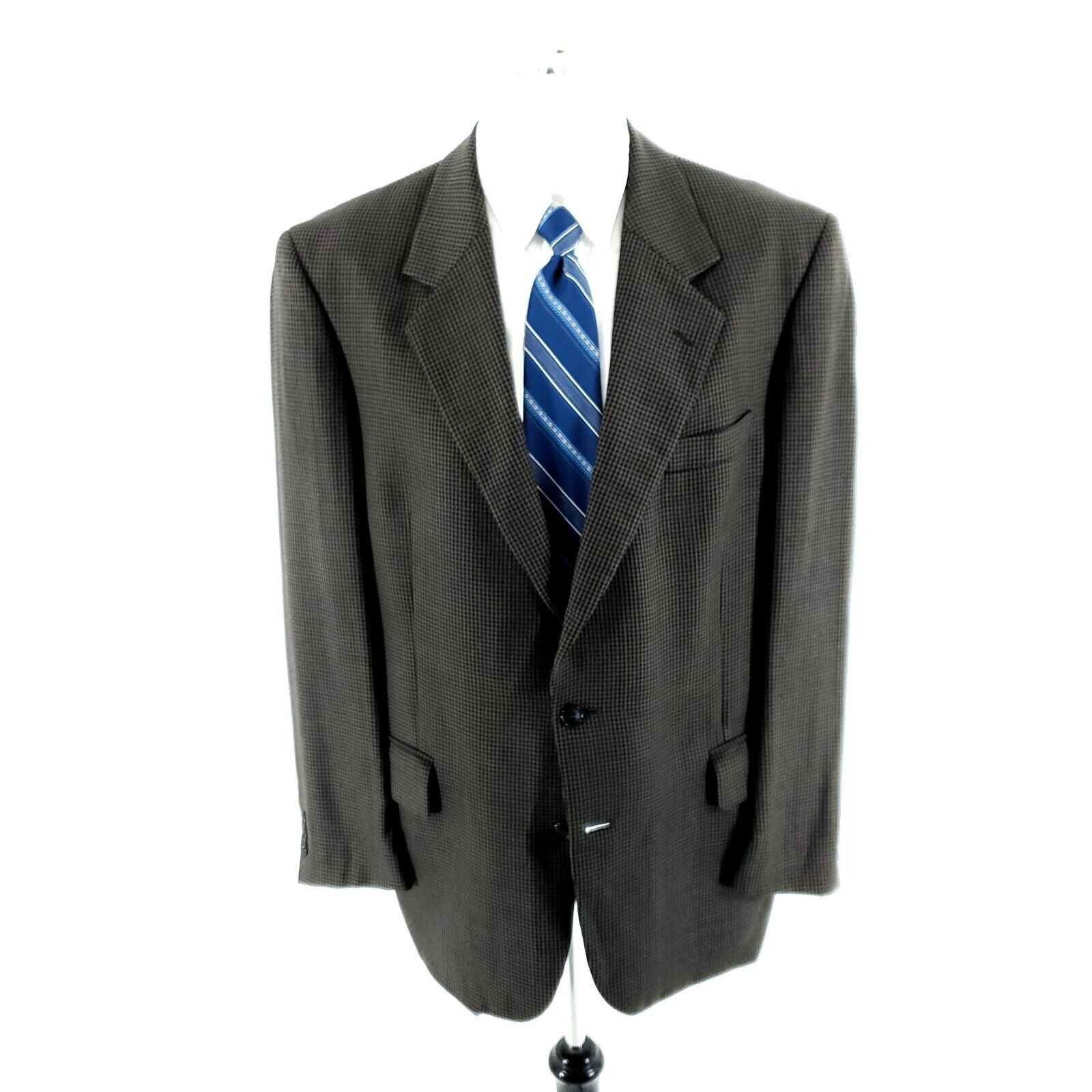 John Weitz John Weitz Signature Textured Wool 2 Button Sport Coat 42R G Size 42R - 3 Thumbnail