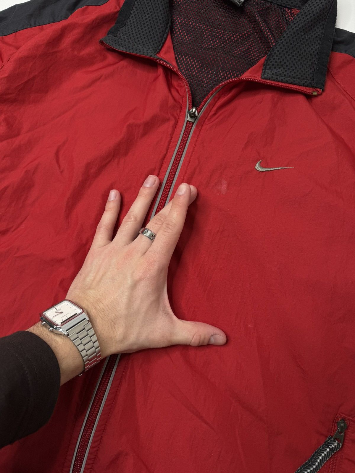 Nike Vintage 90s 00s Nike red light jacket windbreaker swag sk8 Size US M / EU 48-50 / 2 - 8 Thumbnail