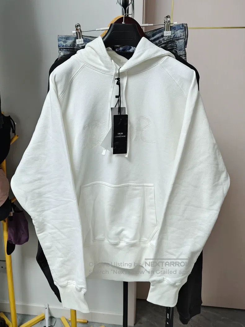 Dior Dior Co-branded FW21 Logo Embroidered Pullover Hooded Swea Size US XL / EU 56 / 4 - 1 Thumbnail