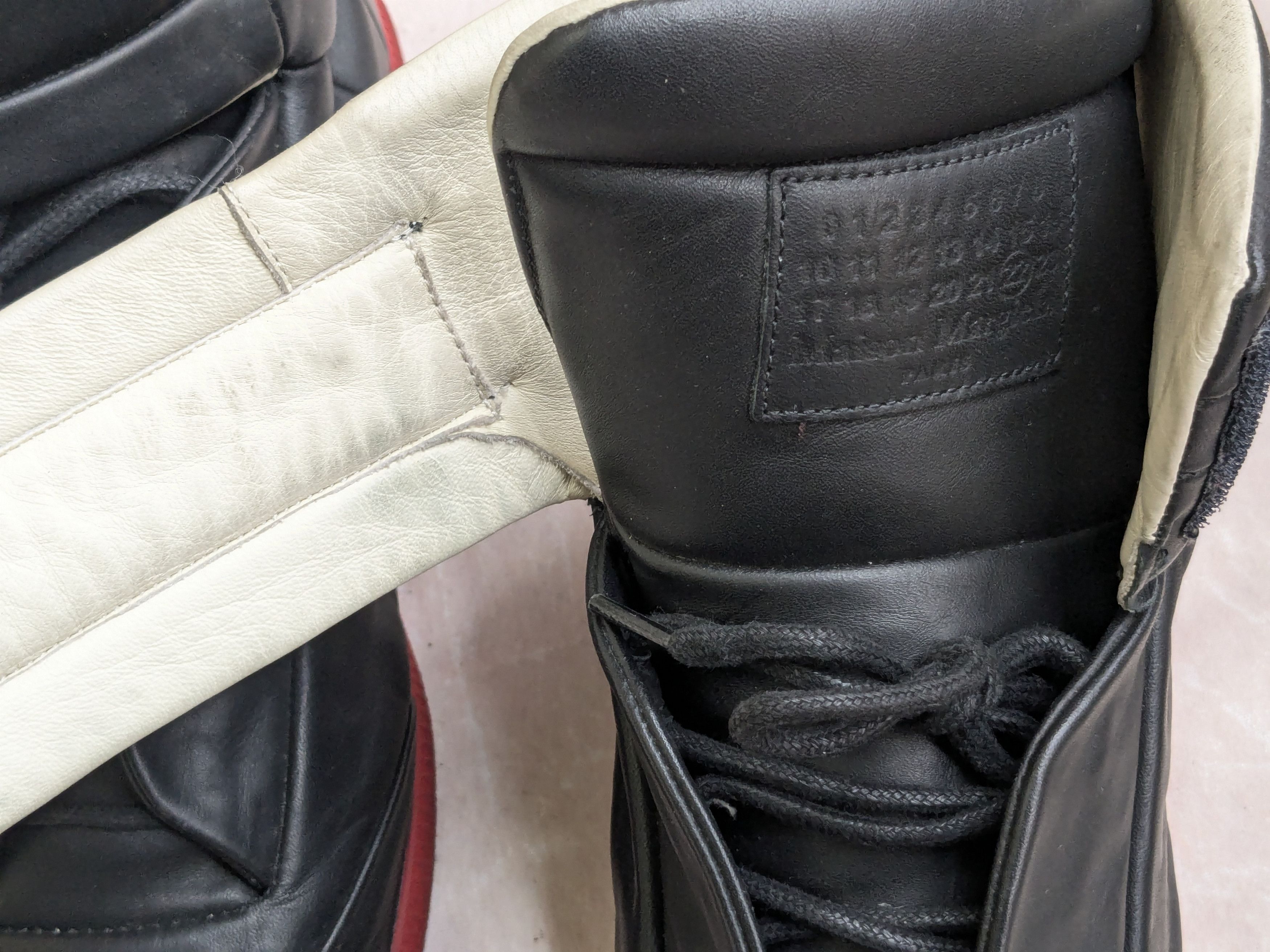 Maison Margiela Maison Margiela Future Black Red 12 45 High Tops Leather Size US 12 / EU 45 - 6 Thumbnail