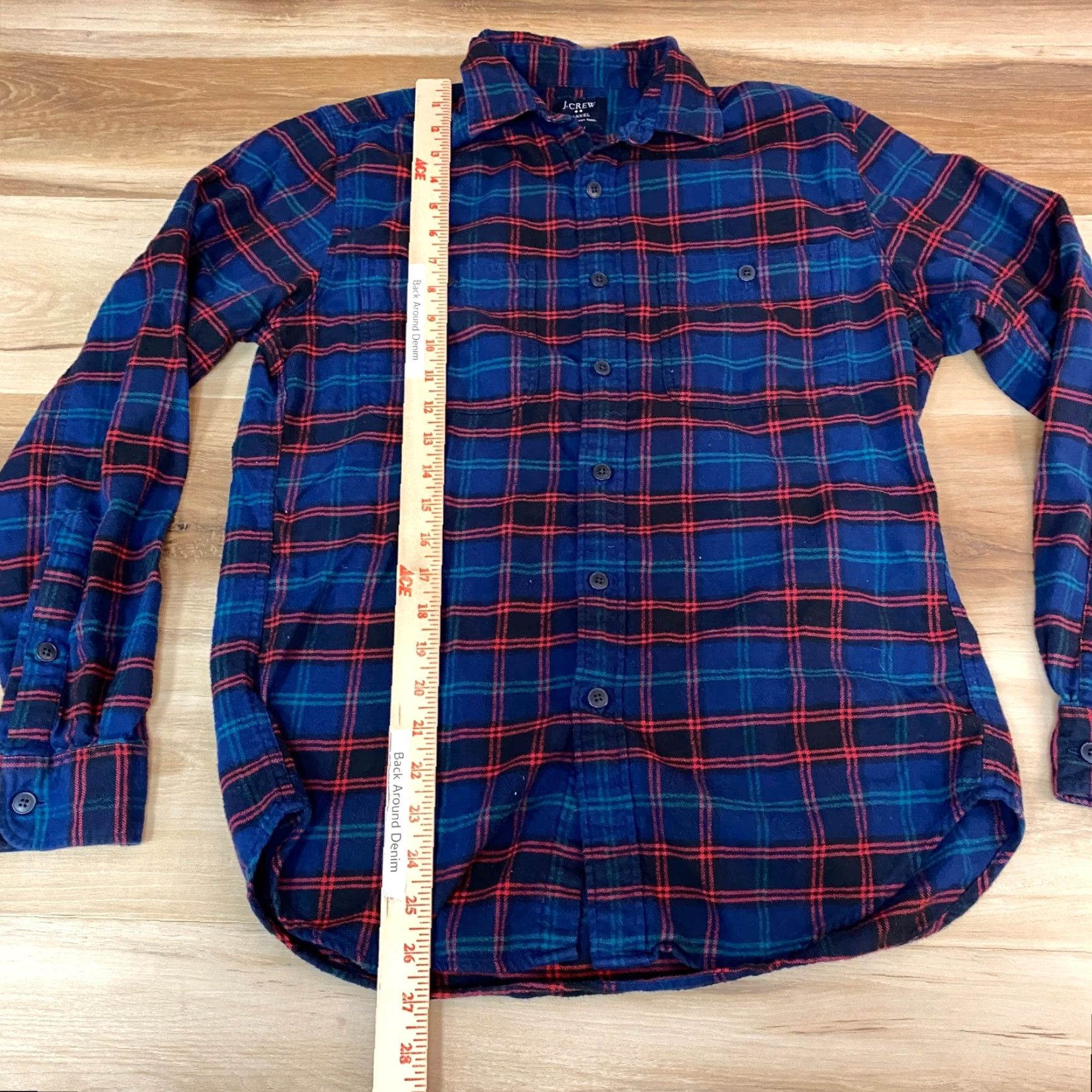 J.Crew J.Crew Shirt Mens Small Plaid Button Up Flannel Long Sleeve Blue Red Green Size US S / EU 44-46 / 1 - 4 Thumbnail