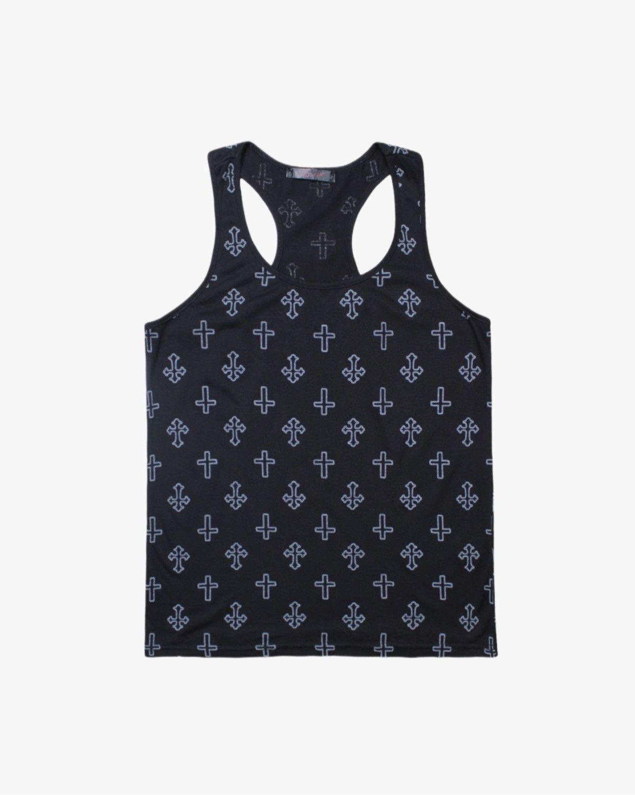 image of Vintage Tureve Cross Tank Top in Black, Men's (Size Small)