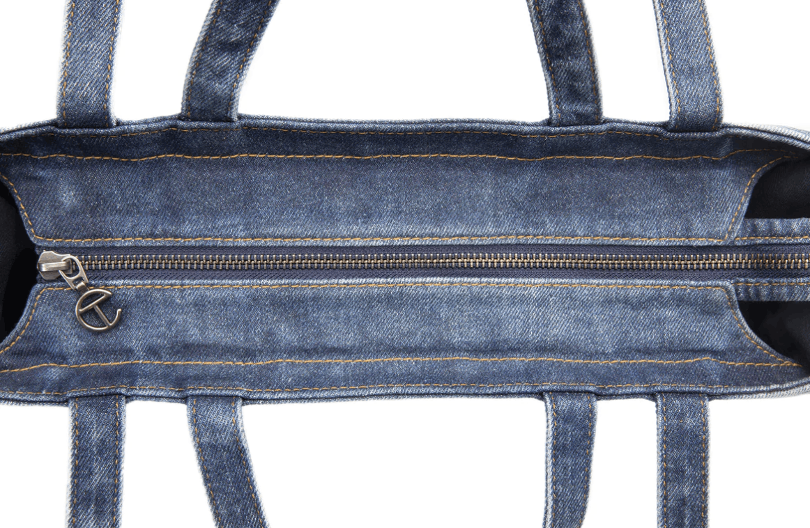 Telfar Medium Denim Shopper - Blue Size ONE SIZE - 12 Thumbnail