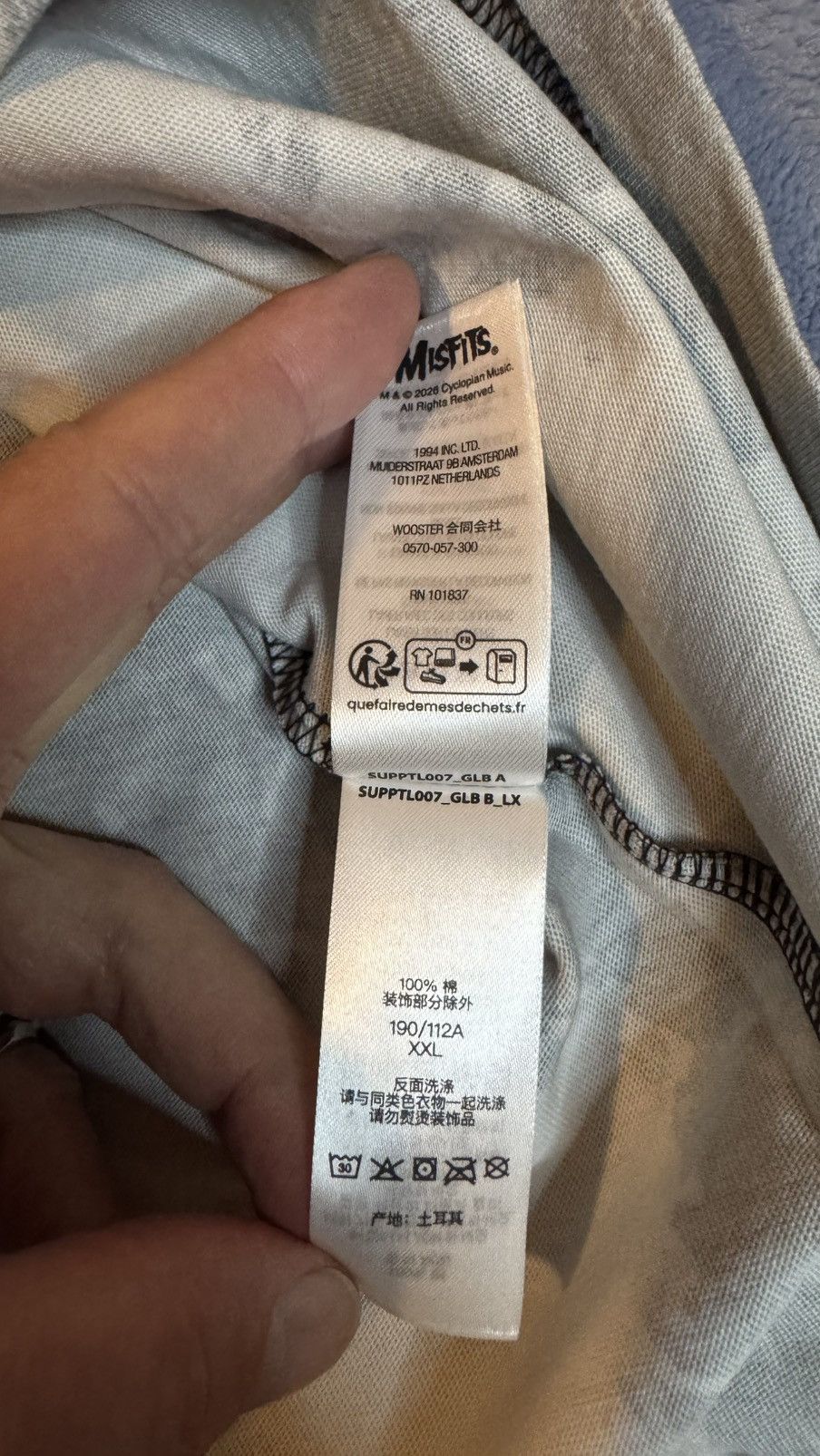 Misfits × Supreme Supreme x Misfits XXL S/S Top White/Pink Size US XXL / EU 58 / 5 - 8 Thumbnail
