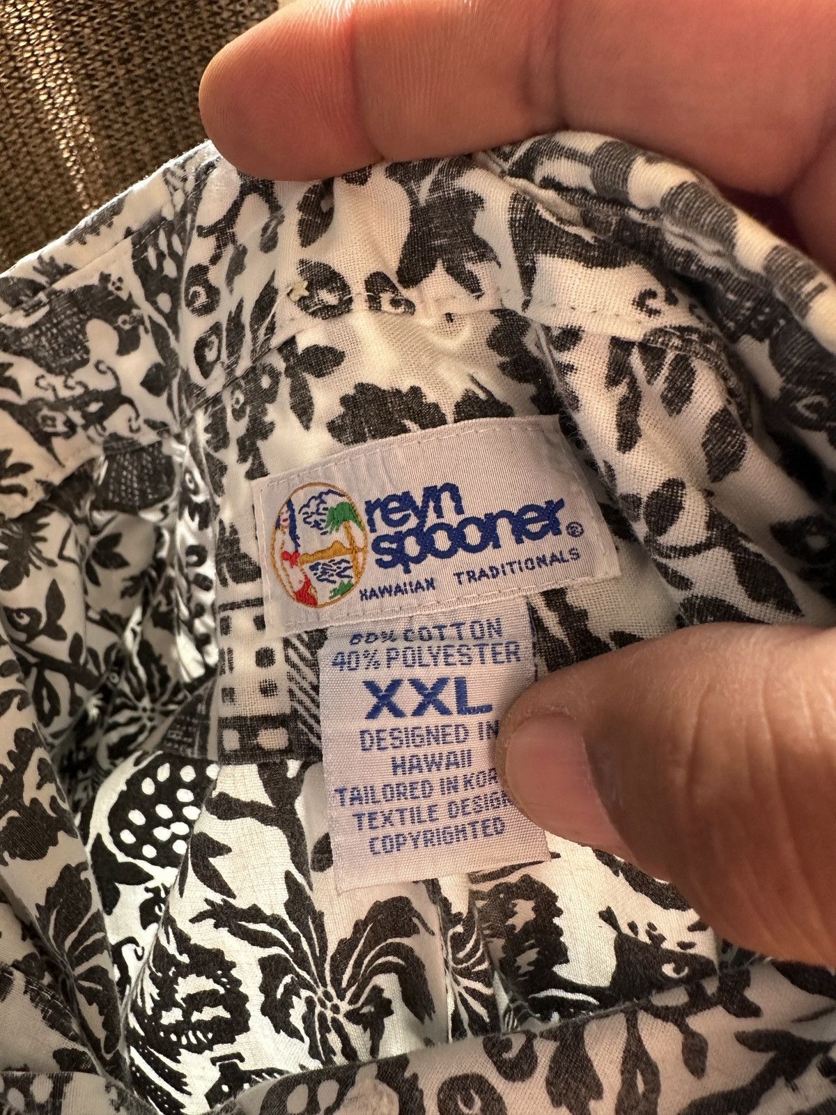 Reyn Spooner Reyn Spooner Hawaiian Print White/Black 3/4 Button Men's XXL Size US XXL / EU 58 / 5 - 4 Thumbnail