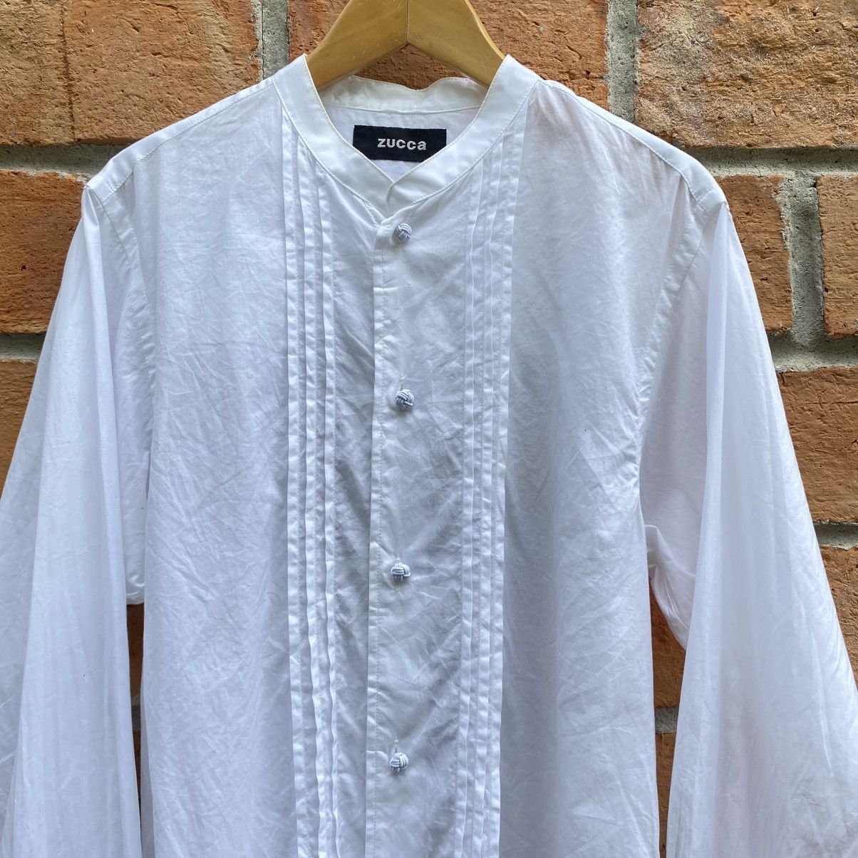 Zucca Zucca White Fitted Button-Up Shirt Size XS / US 0-2 / IT 36-38 - 7 Thumbnail