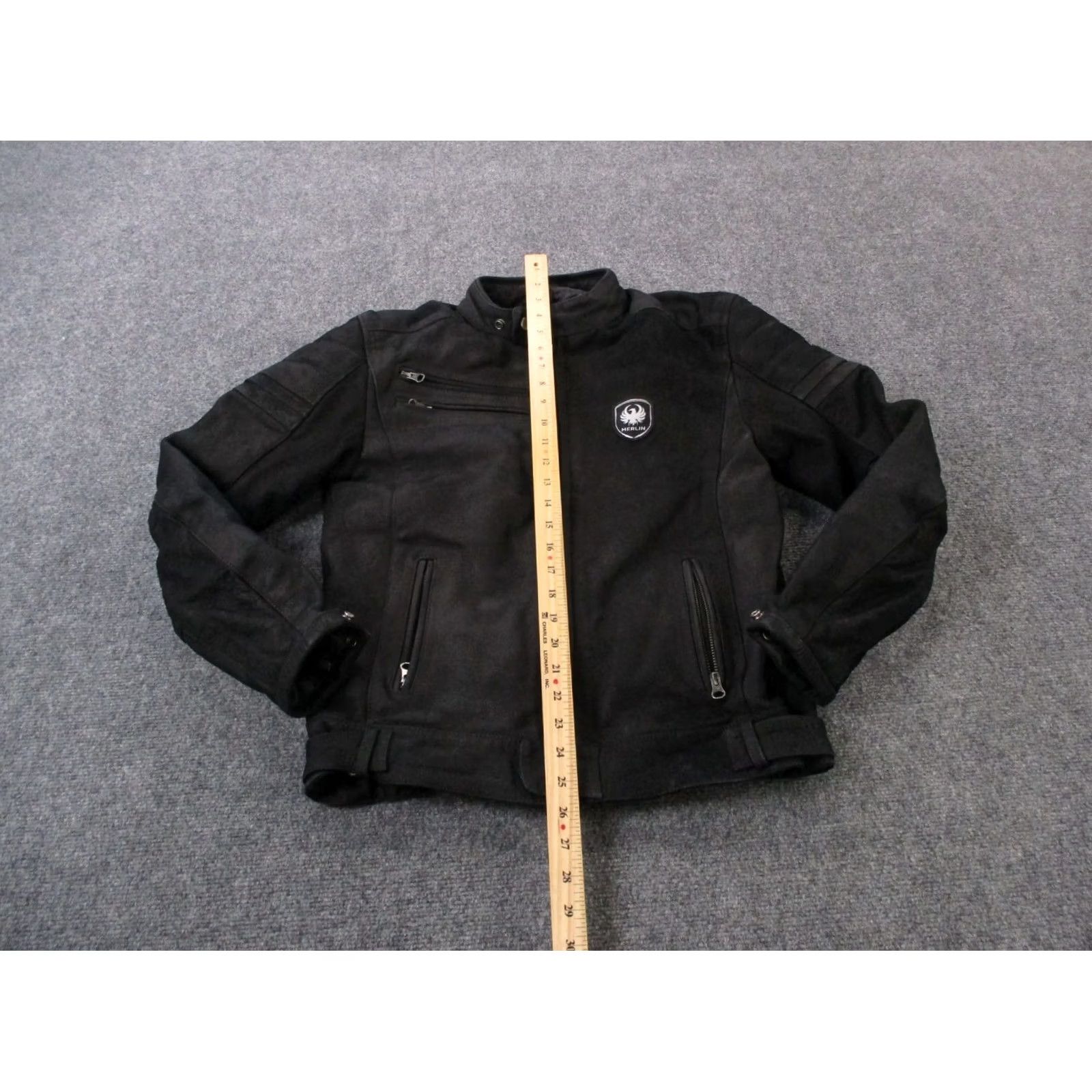 Vintage Merlin Leather Jacket Mens 38 Biker Heavy Motorcycle Lined Shirt Size US XXS / EU 40 - 3 Thumbnail