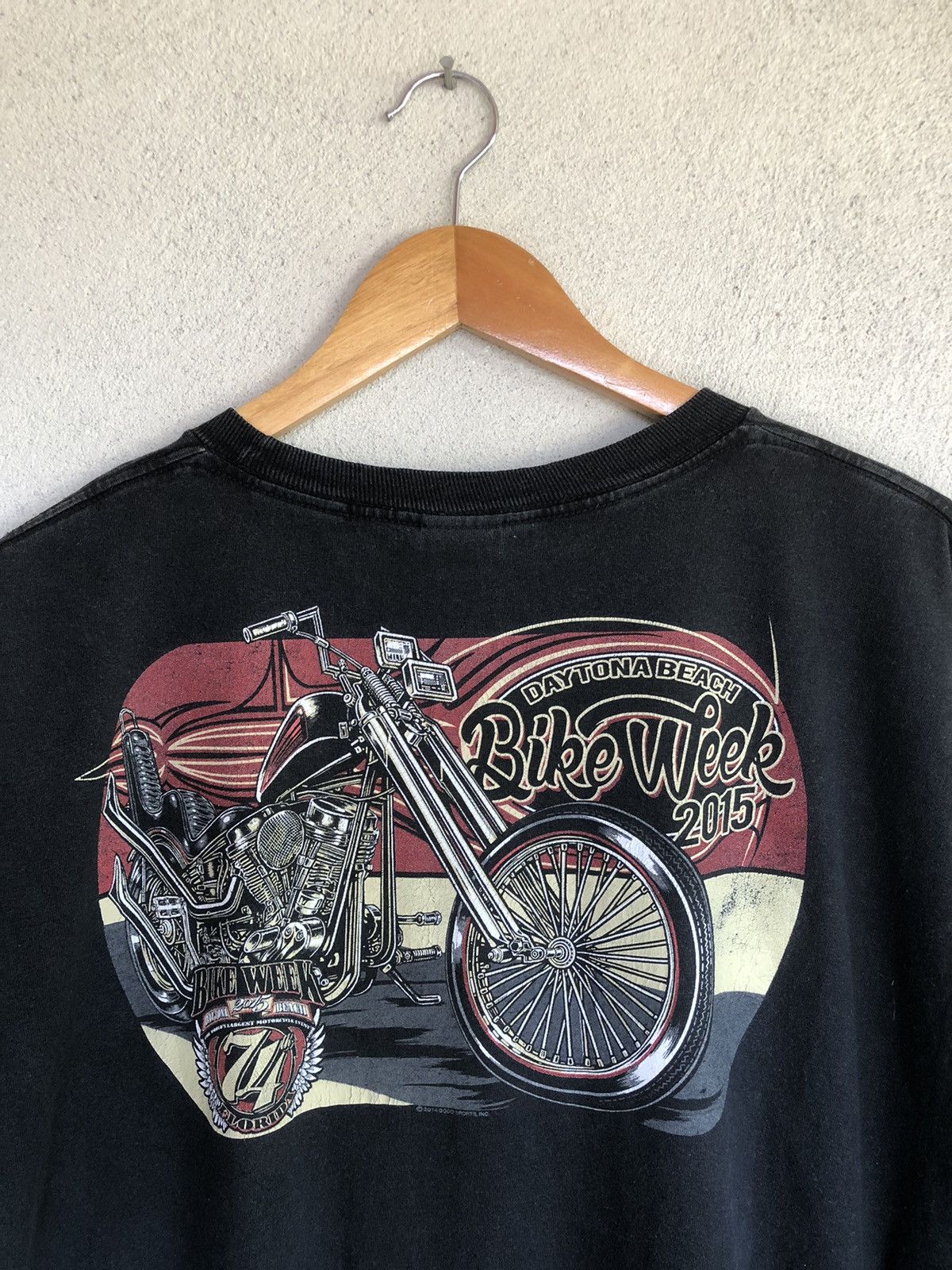 Harley Davidson × Vintage Crazy Vintage Sunfaded Bike week Daytona Beach Tshirts Size US XL / EU 56 / 4 - 1 Thumbnail