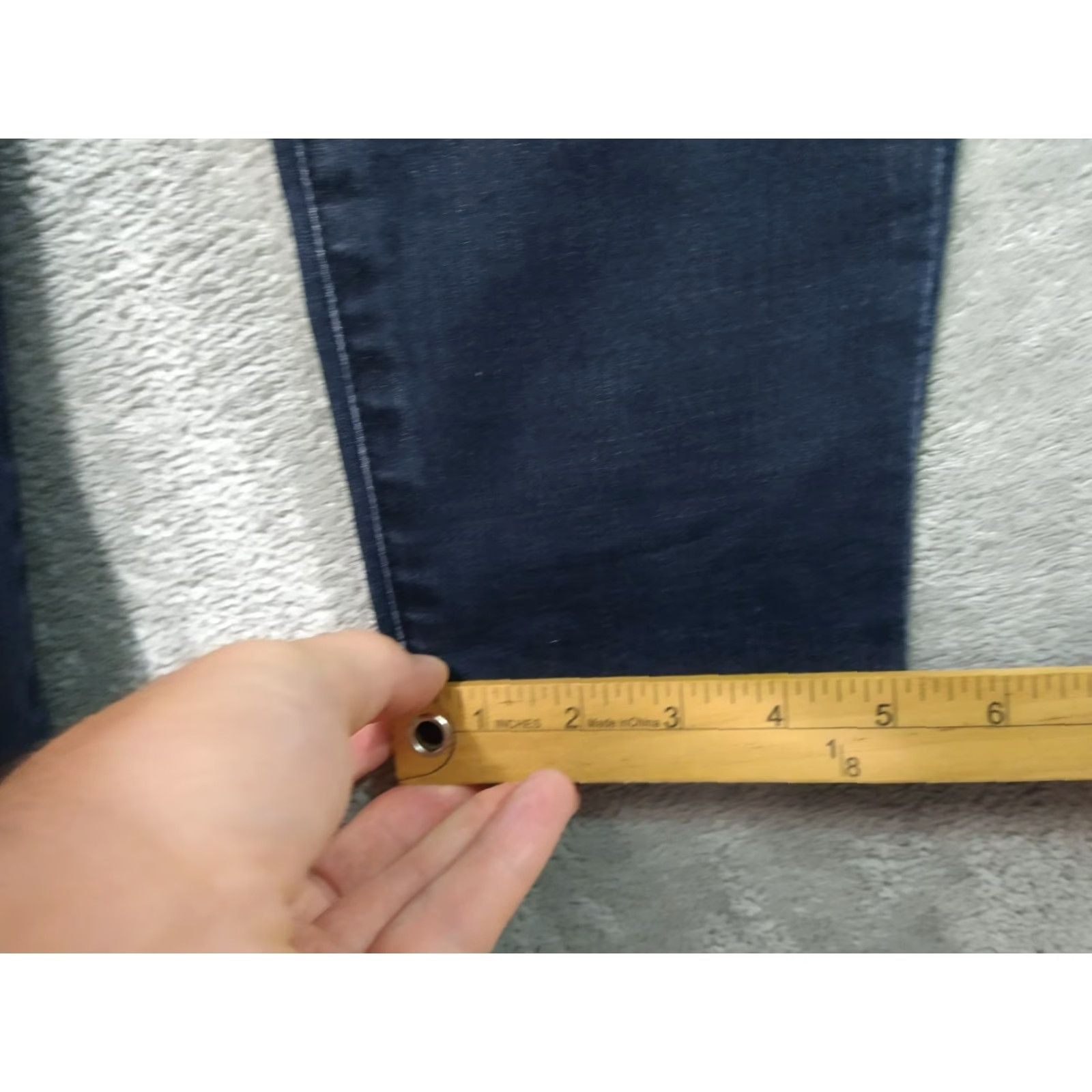 Vintage Democracy Jeans Womens 8 Blue Denim Ankle Indigo Dark Wash 5-Pocket Regular Stretch Cotton Polyester Spandex Viscose Denim Size 30" / US 8 / IT 44 - 6 Thumbnail